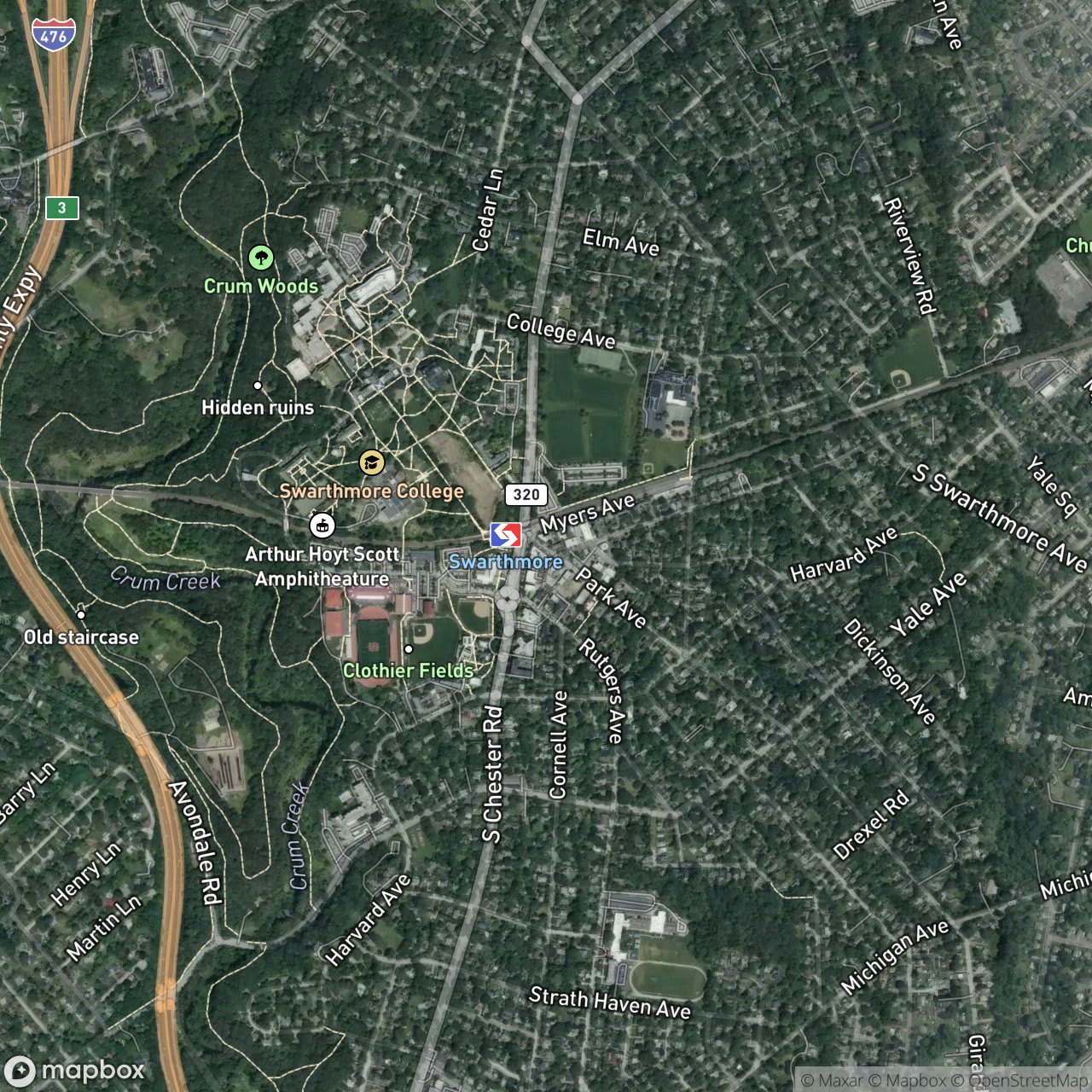 Map of Swarthmore