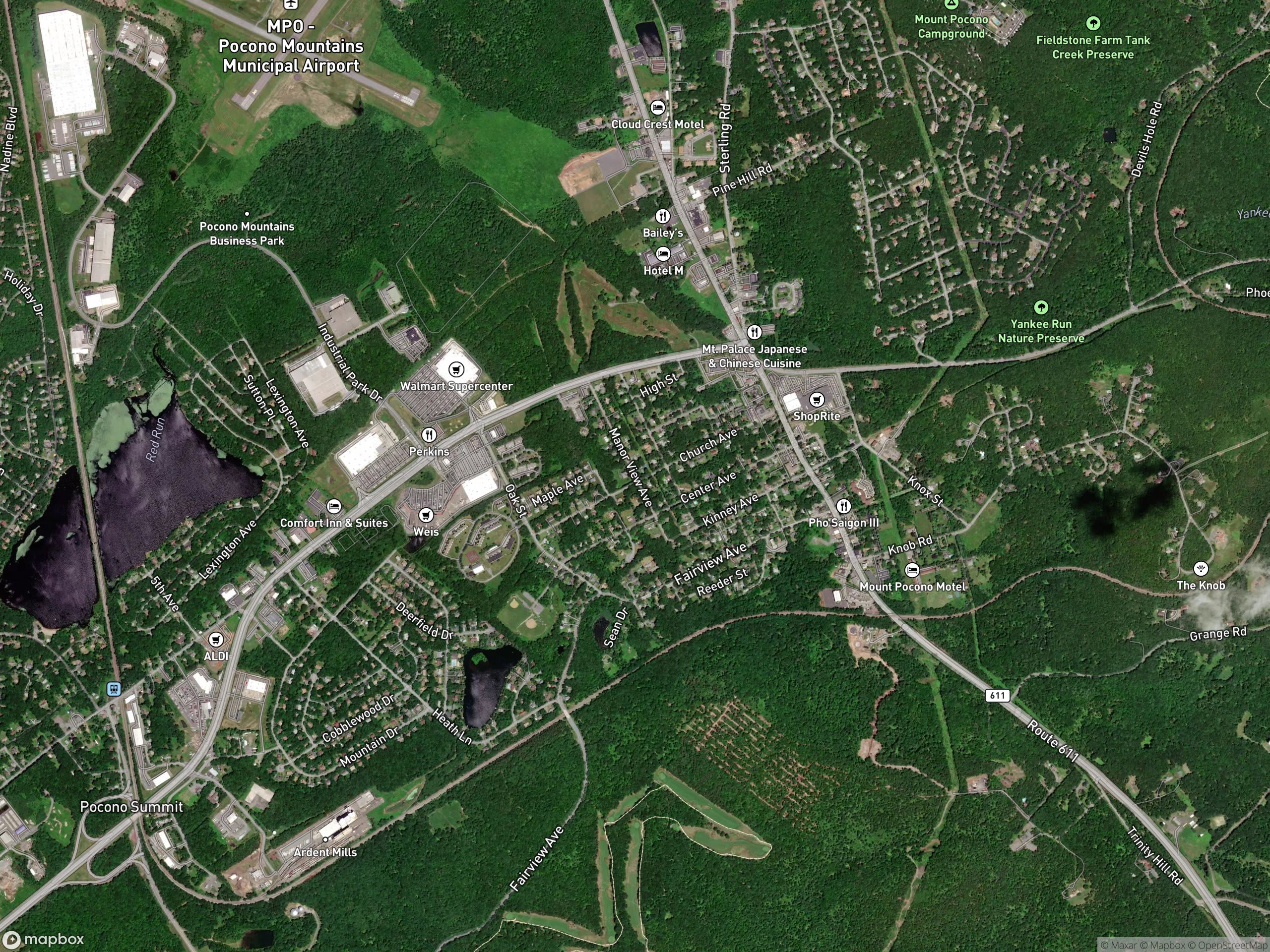 Map of Mount Pocono