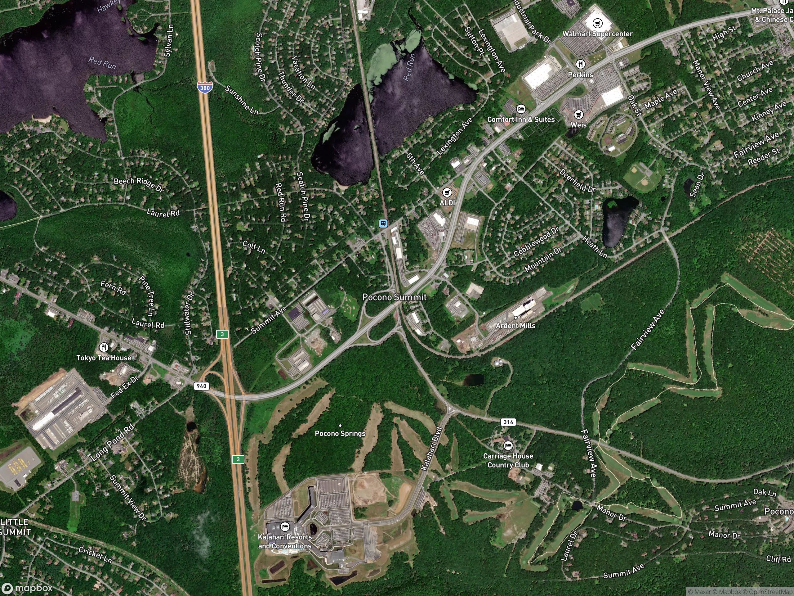 Map of Pocono Summit