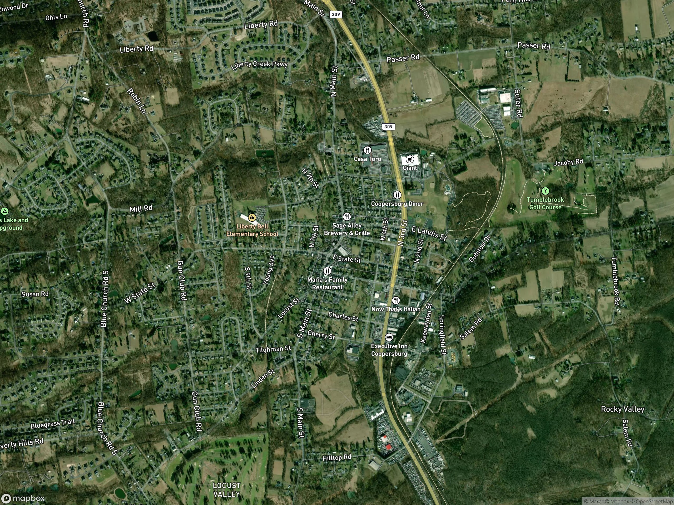 Map of Coopersburg