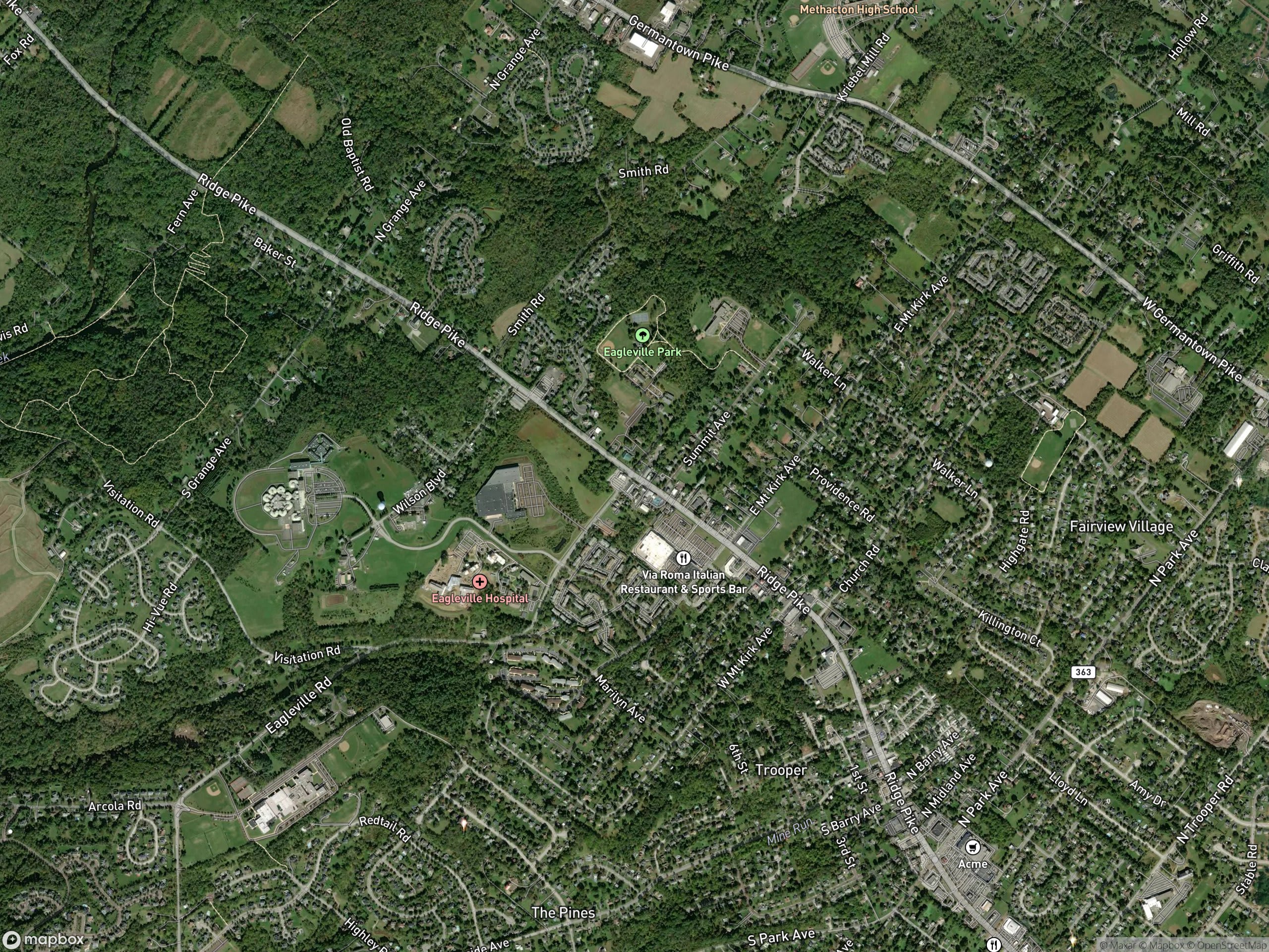 Map of Eagleville