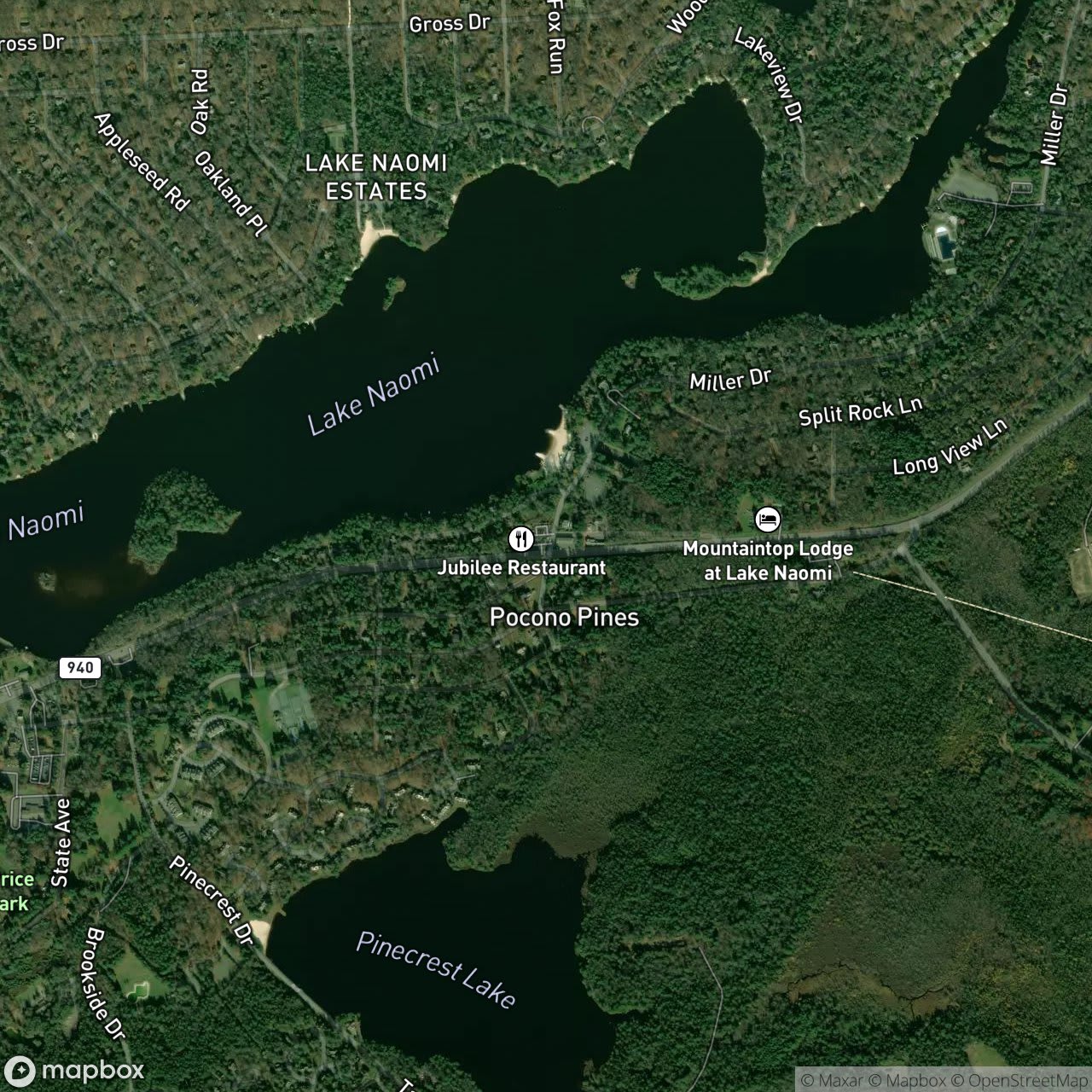 Map of Pocono Pines