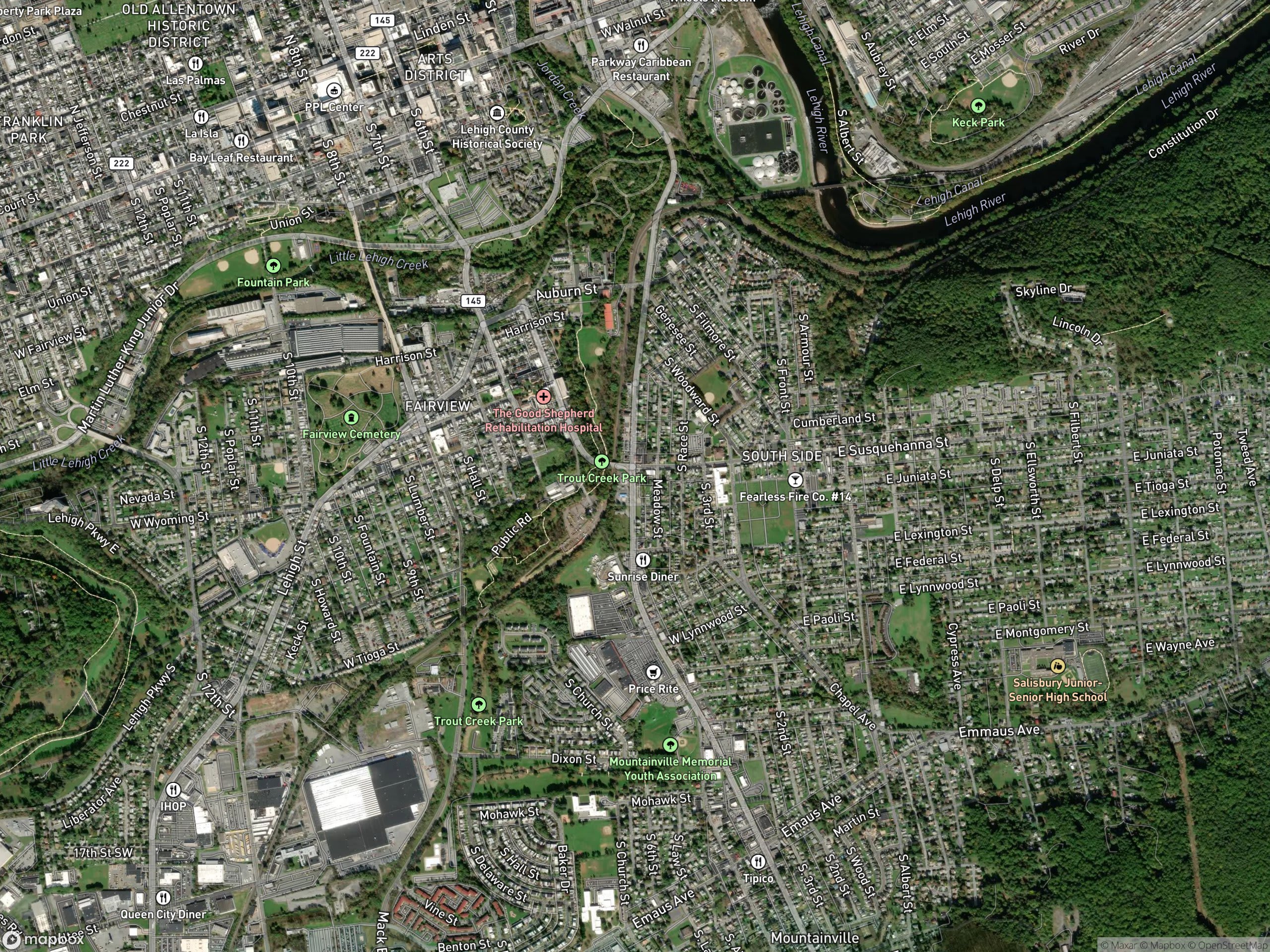 Map of Lehigh Valley