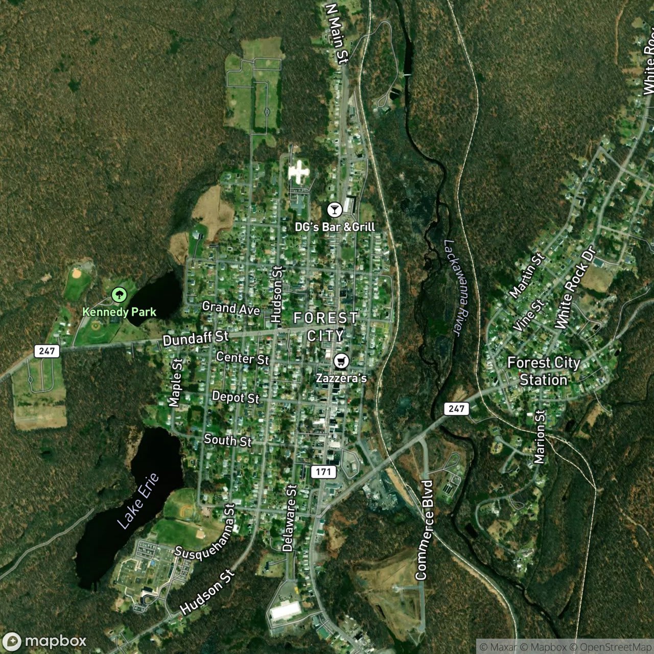Map of Forest City