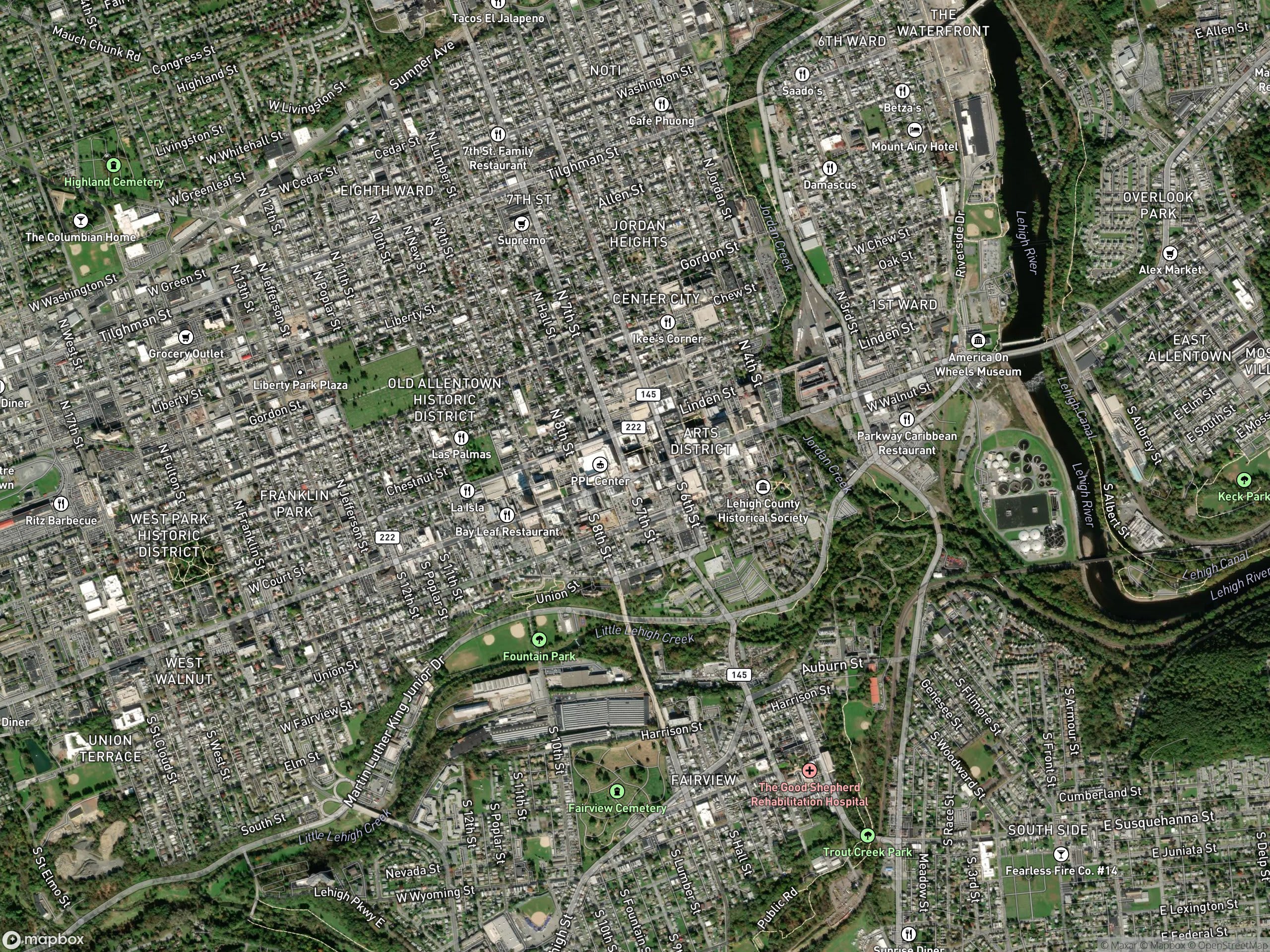 Map of Allentown