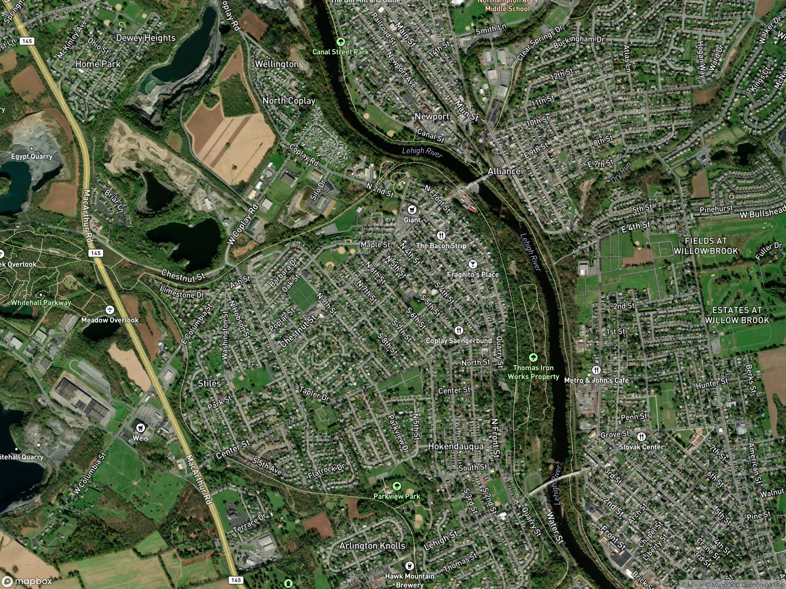 Map of Coplay