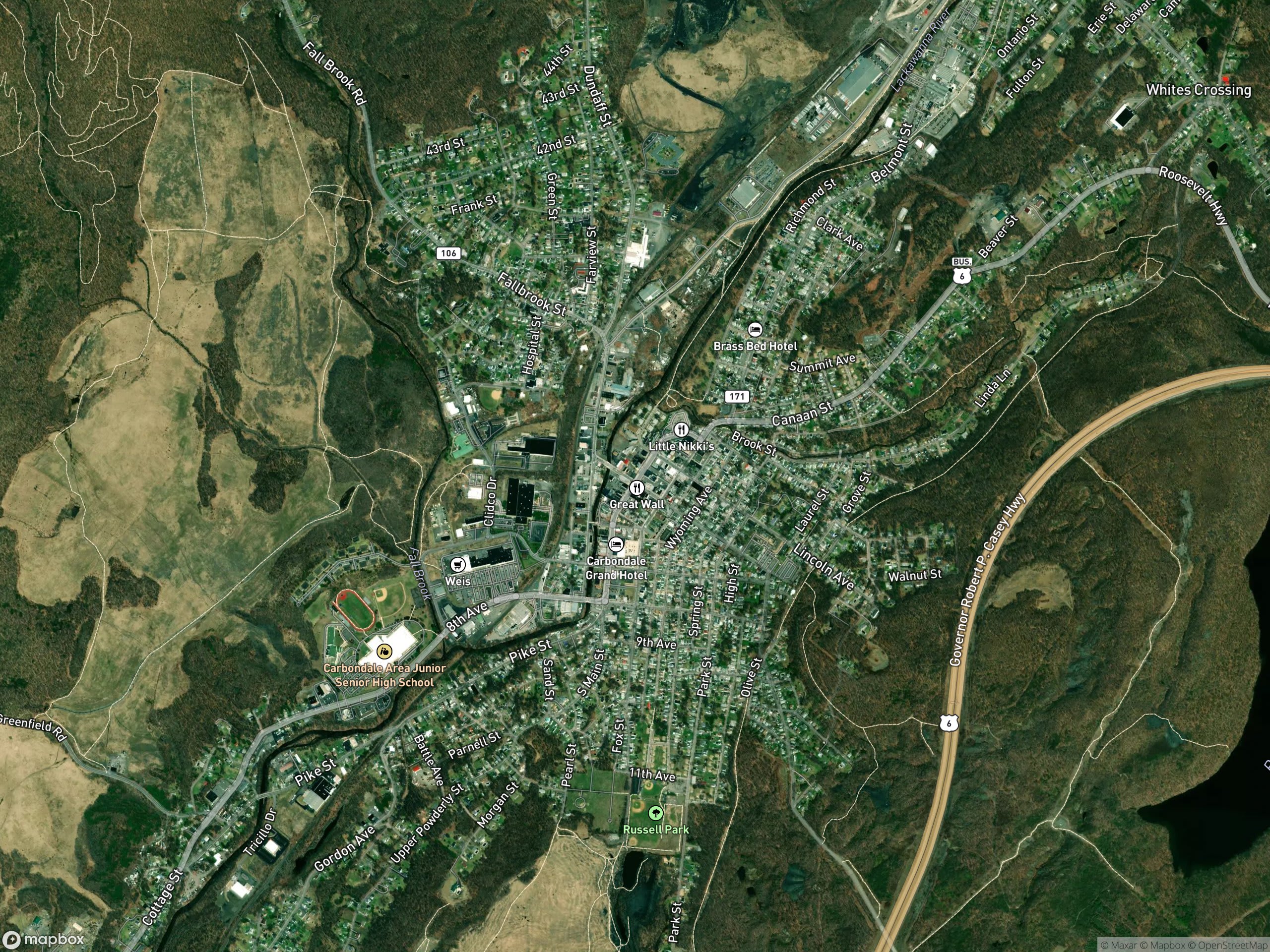 Map of Carbondale