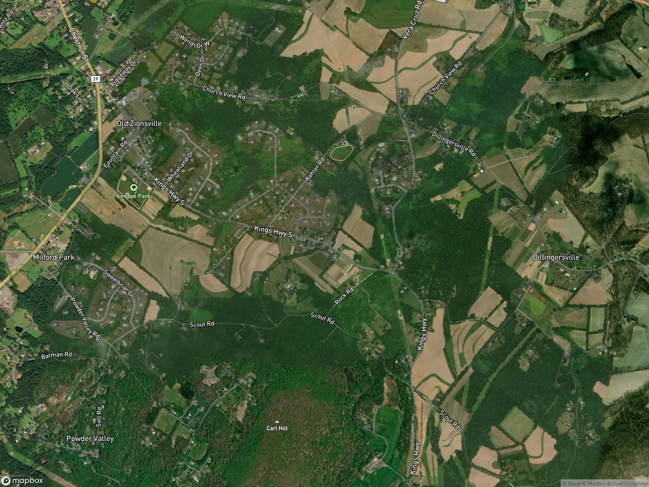 Map of Zionsville