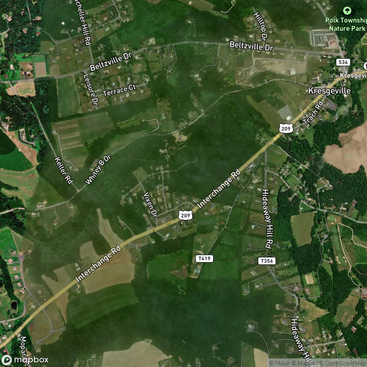 Map of Kresgeville