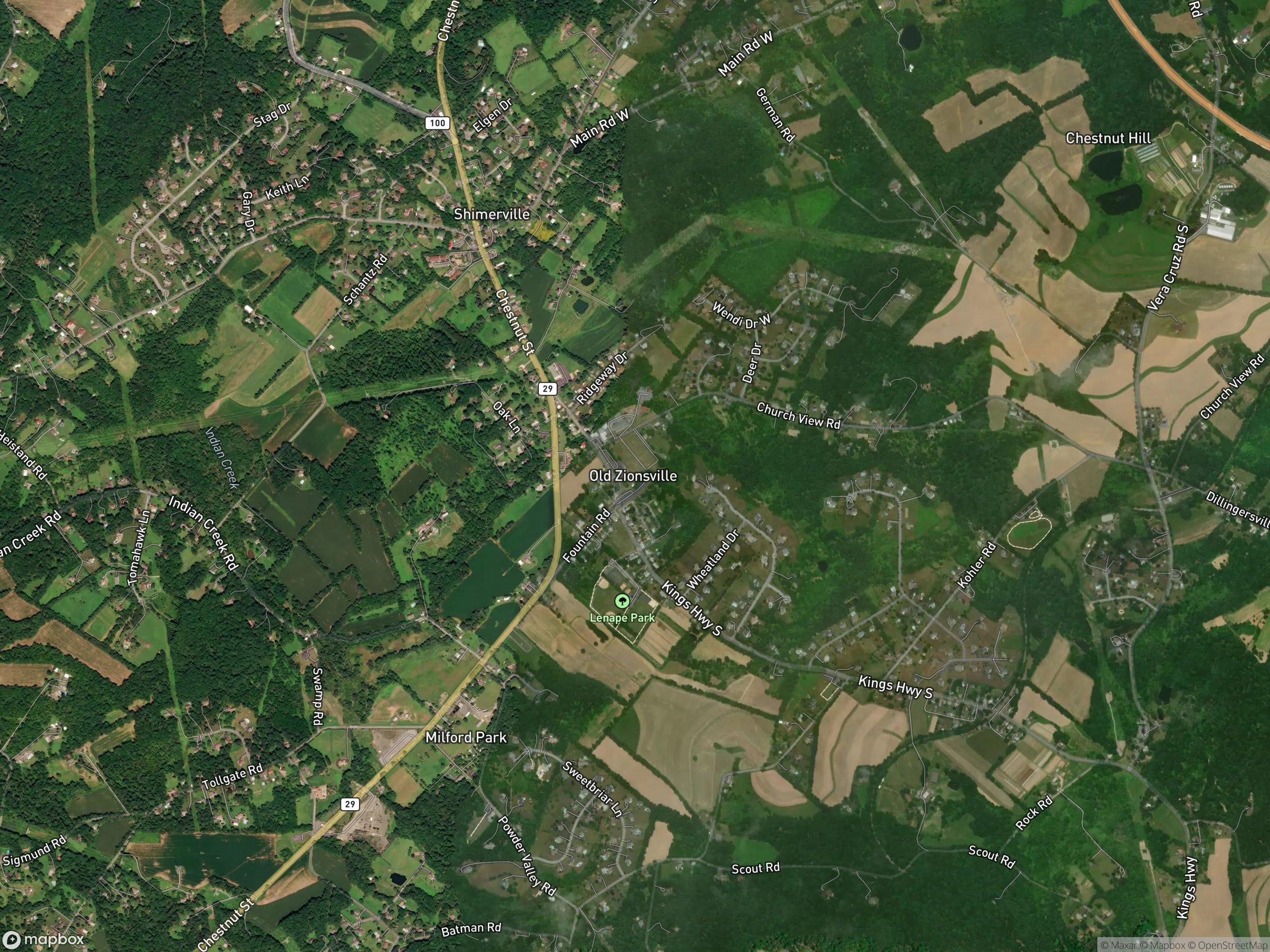 Map of Old Zionsville