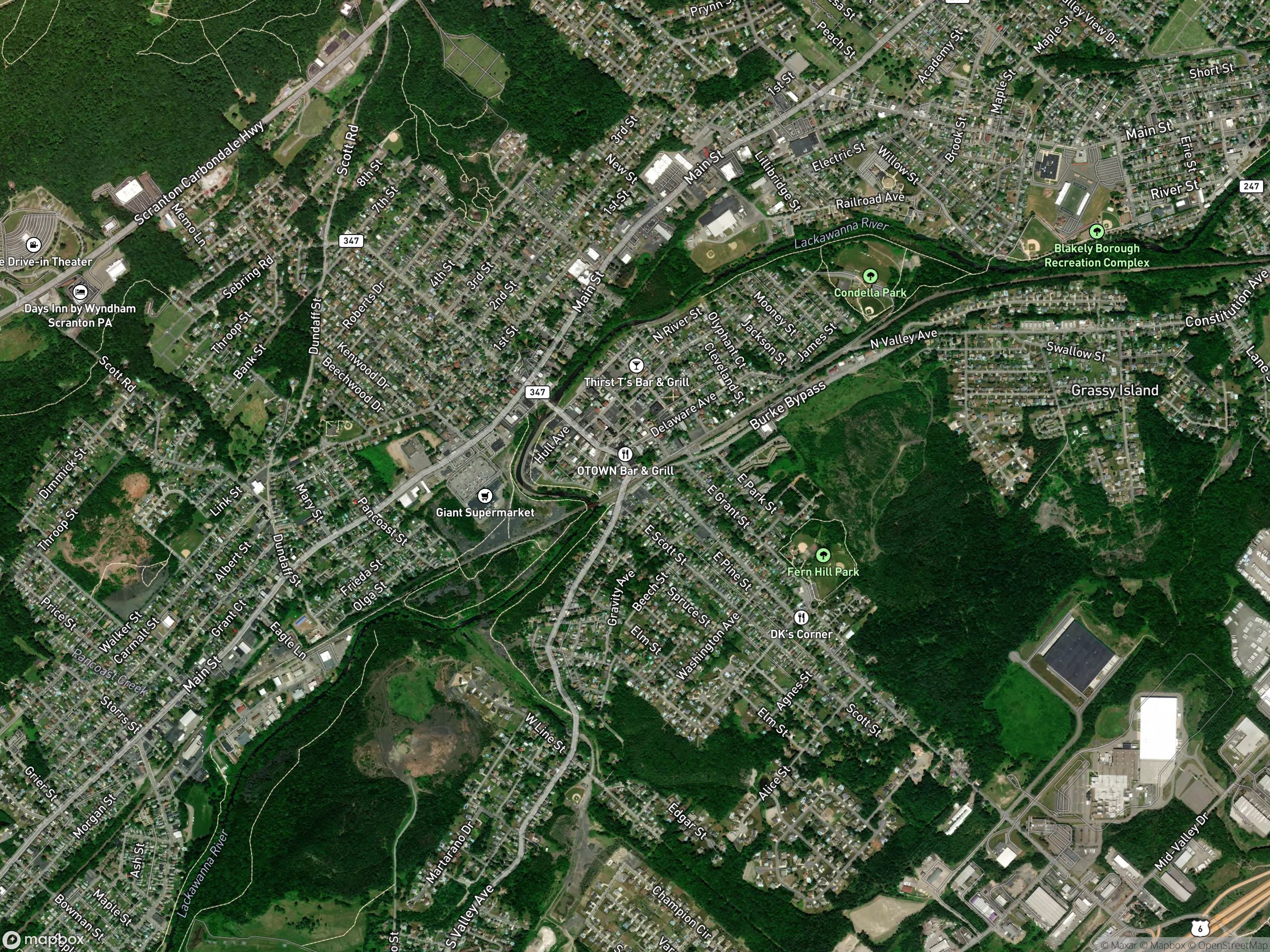 Map of Olyphant