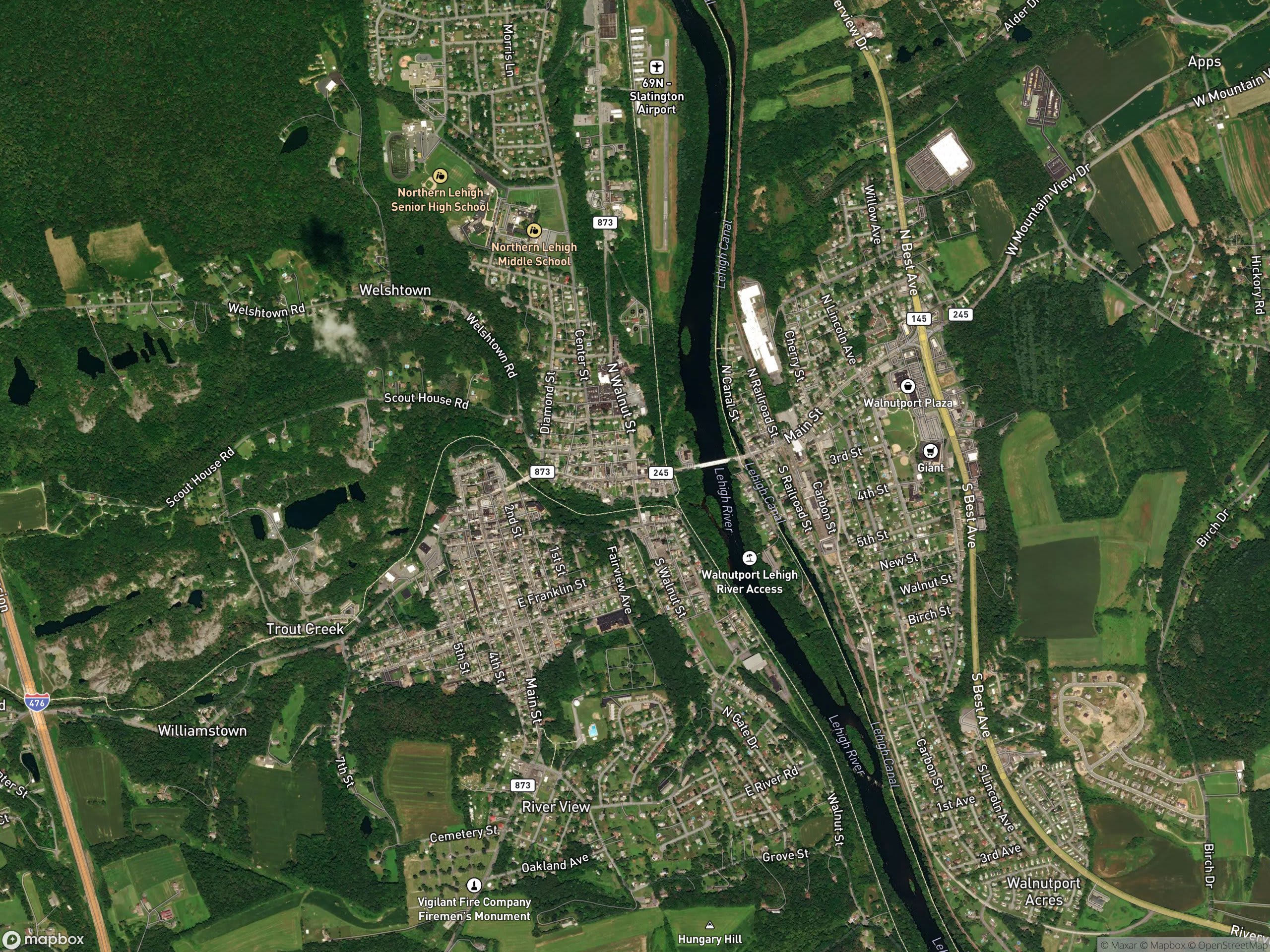 Map of Slatington