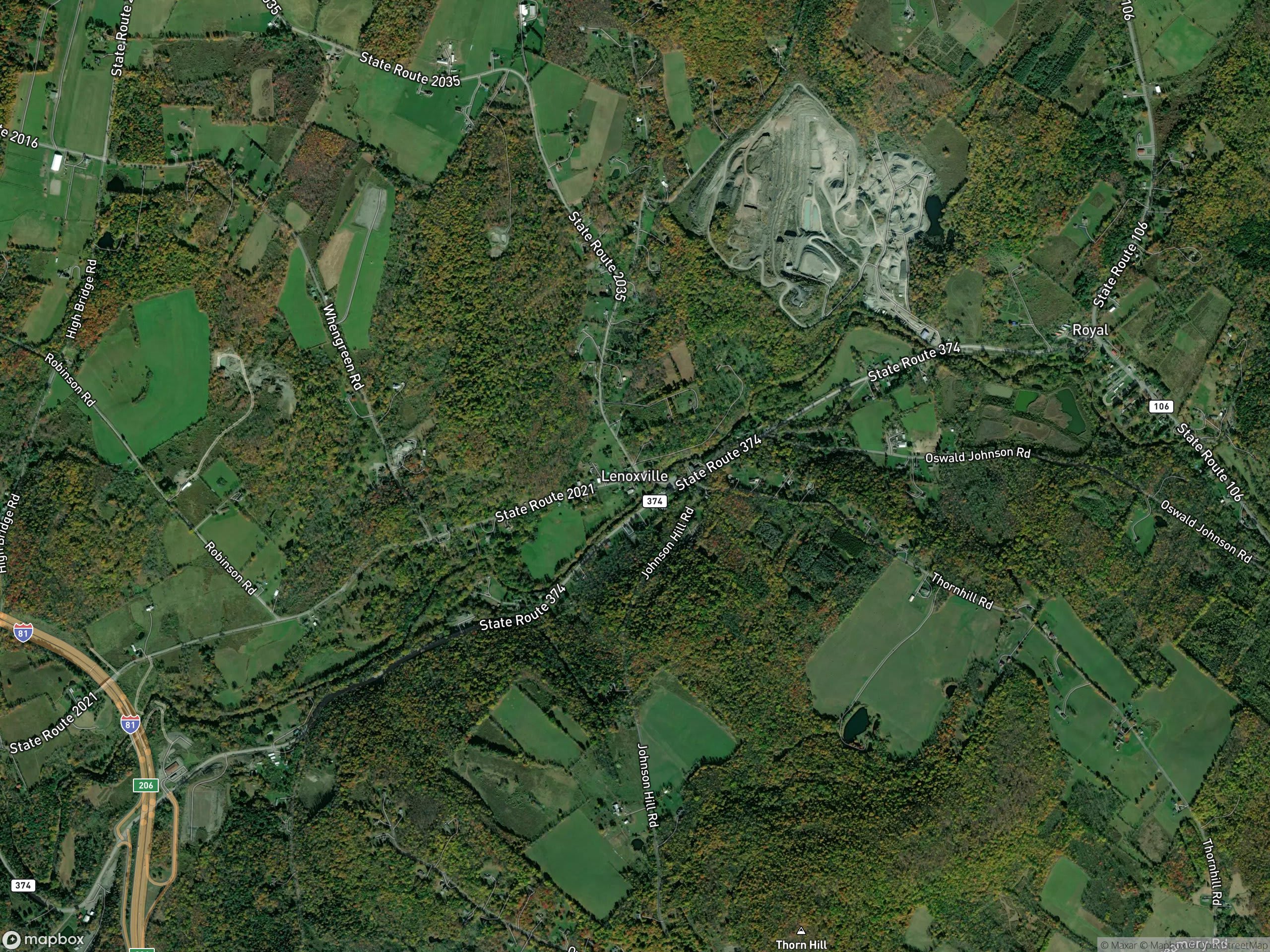 Map of Lenoxville