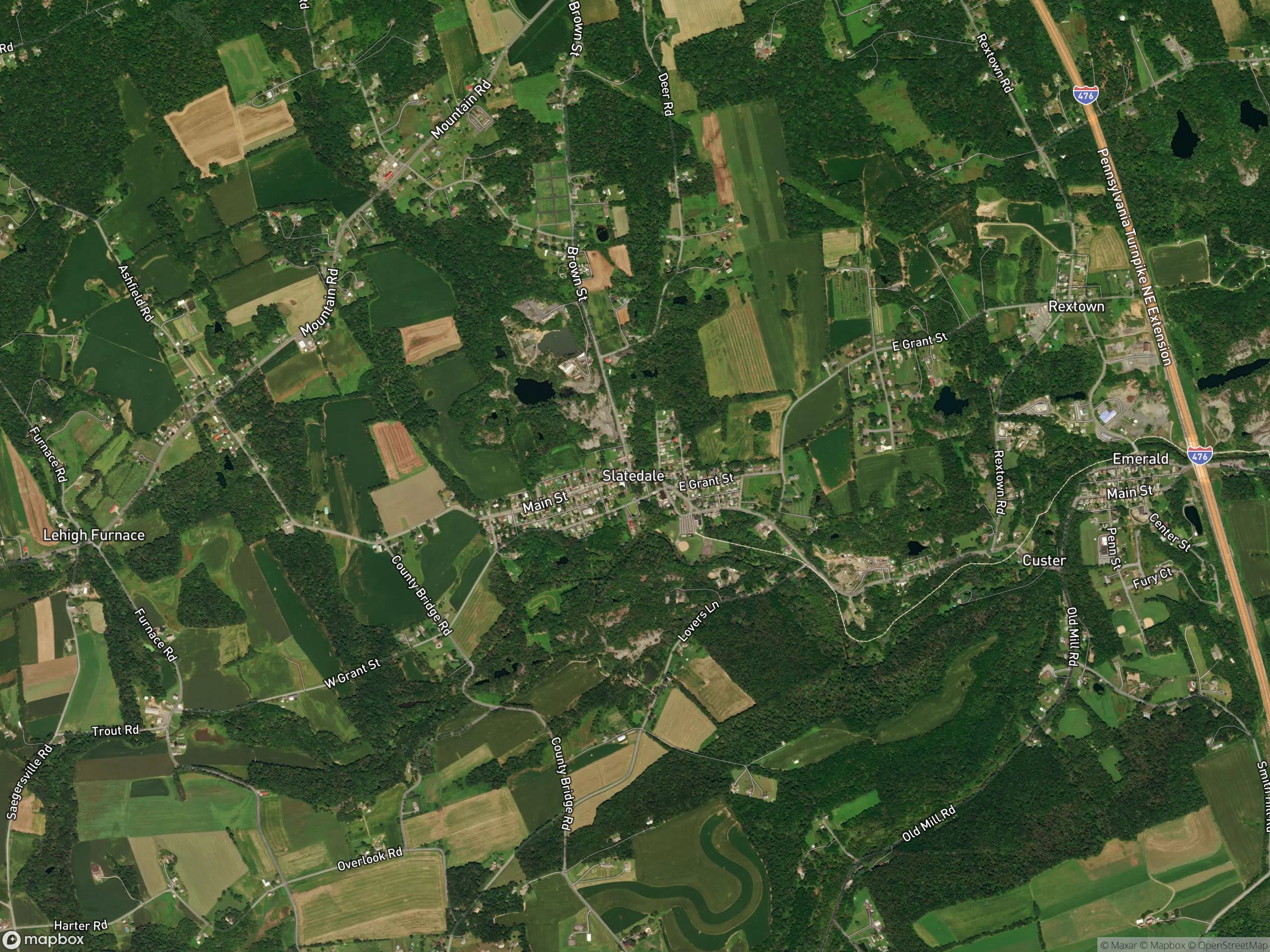 Map of Slatedale