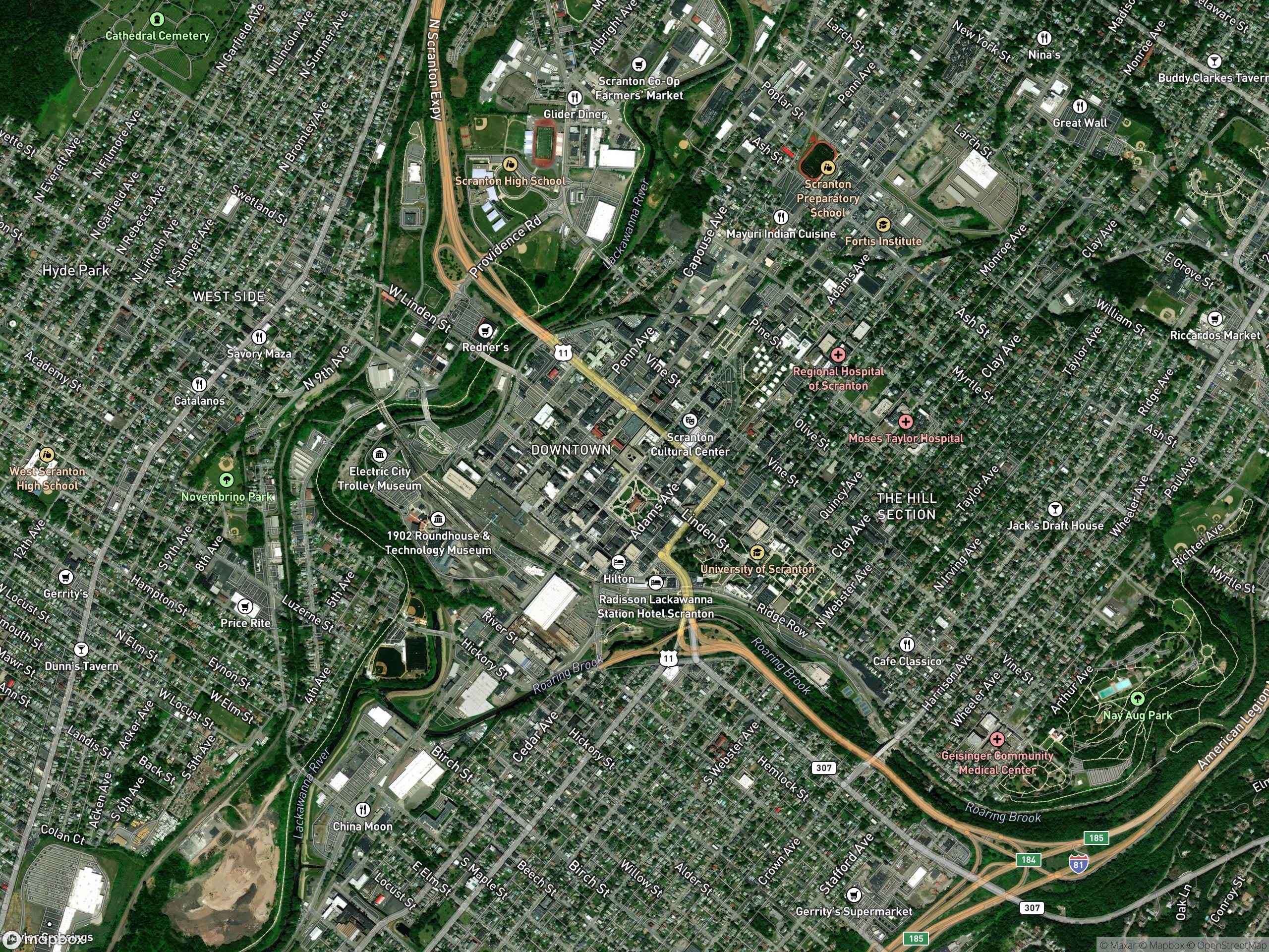 Map of Scranton