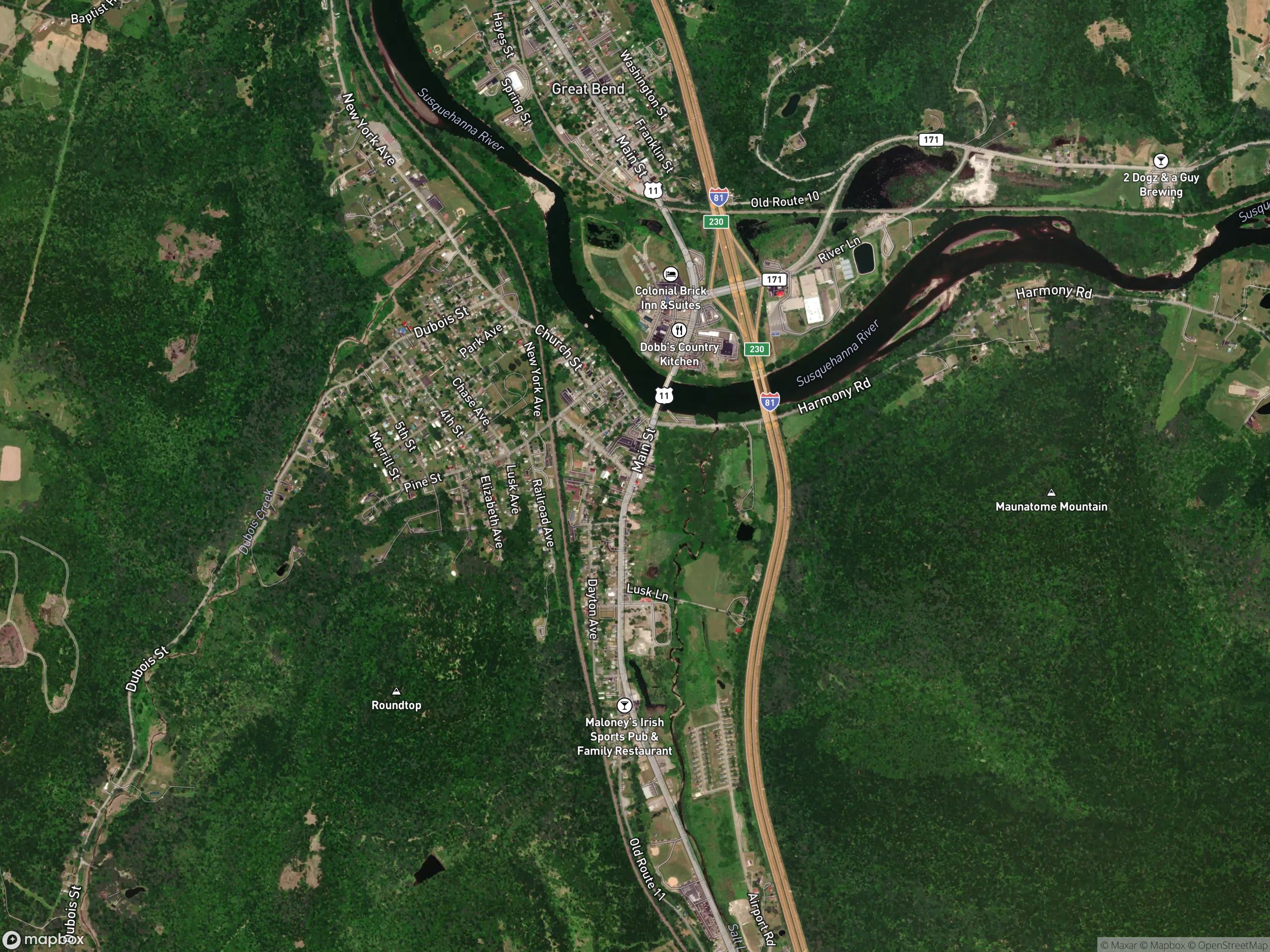 Map of Hallstead