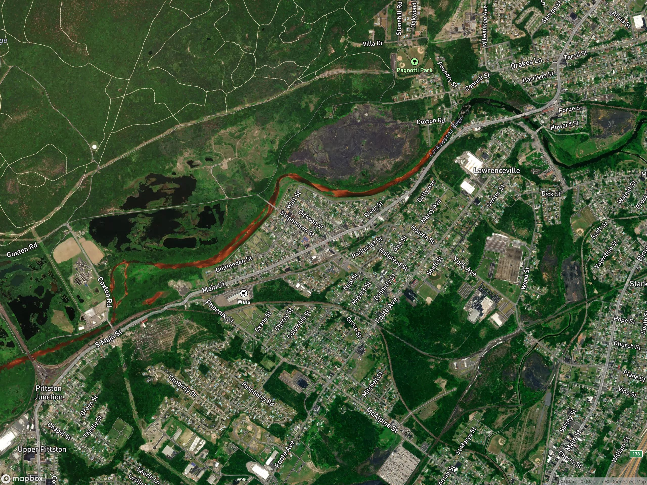 Map of Duryea