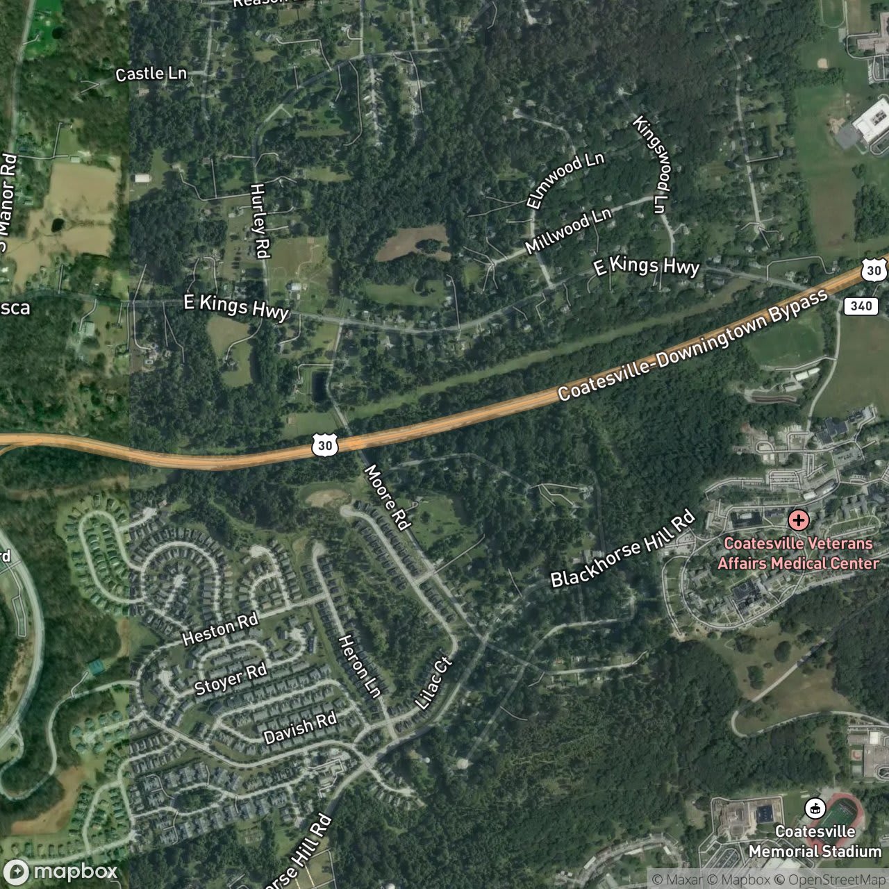 Map of Chester County