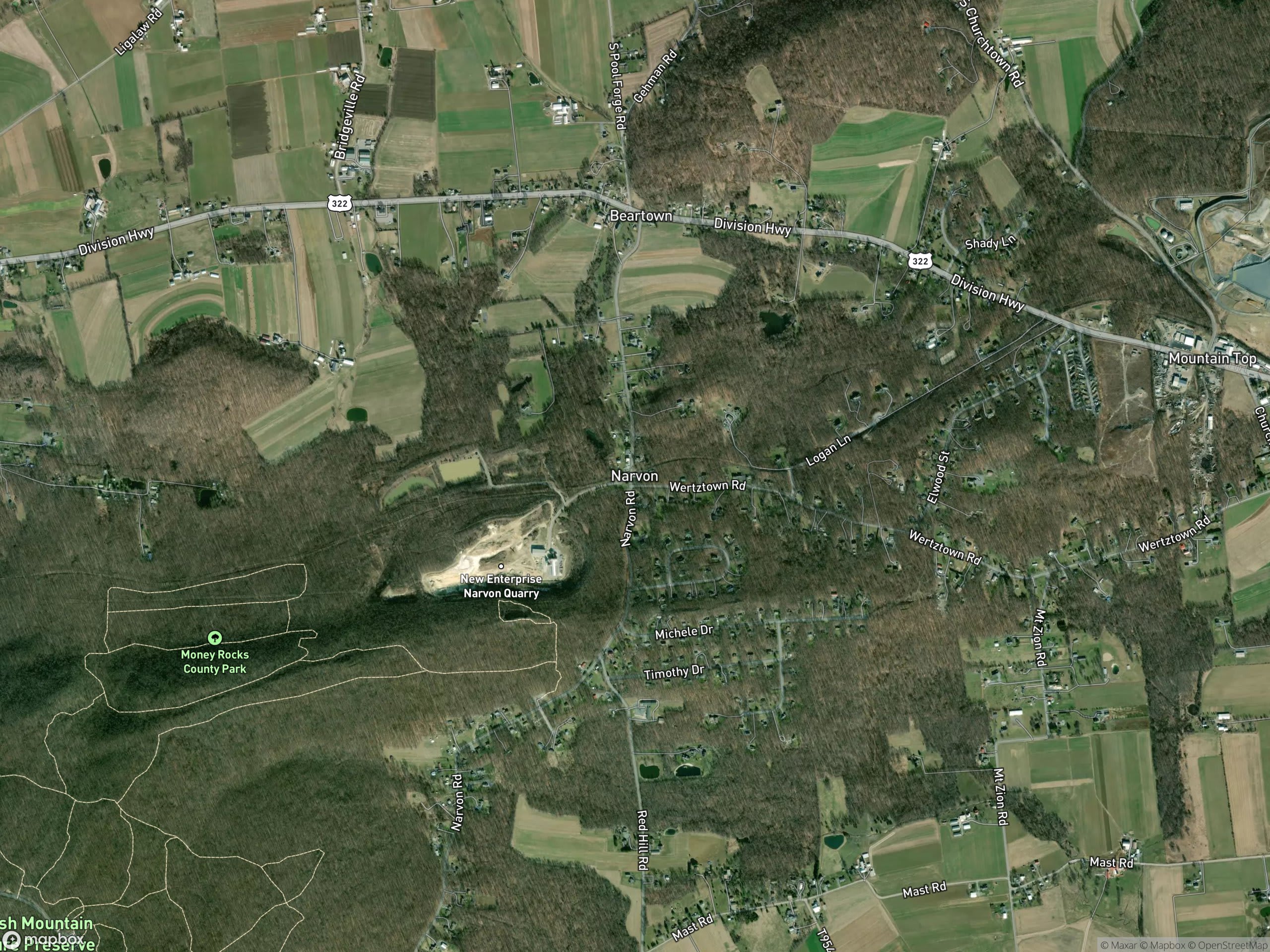 Map of Narvon
