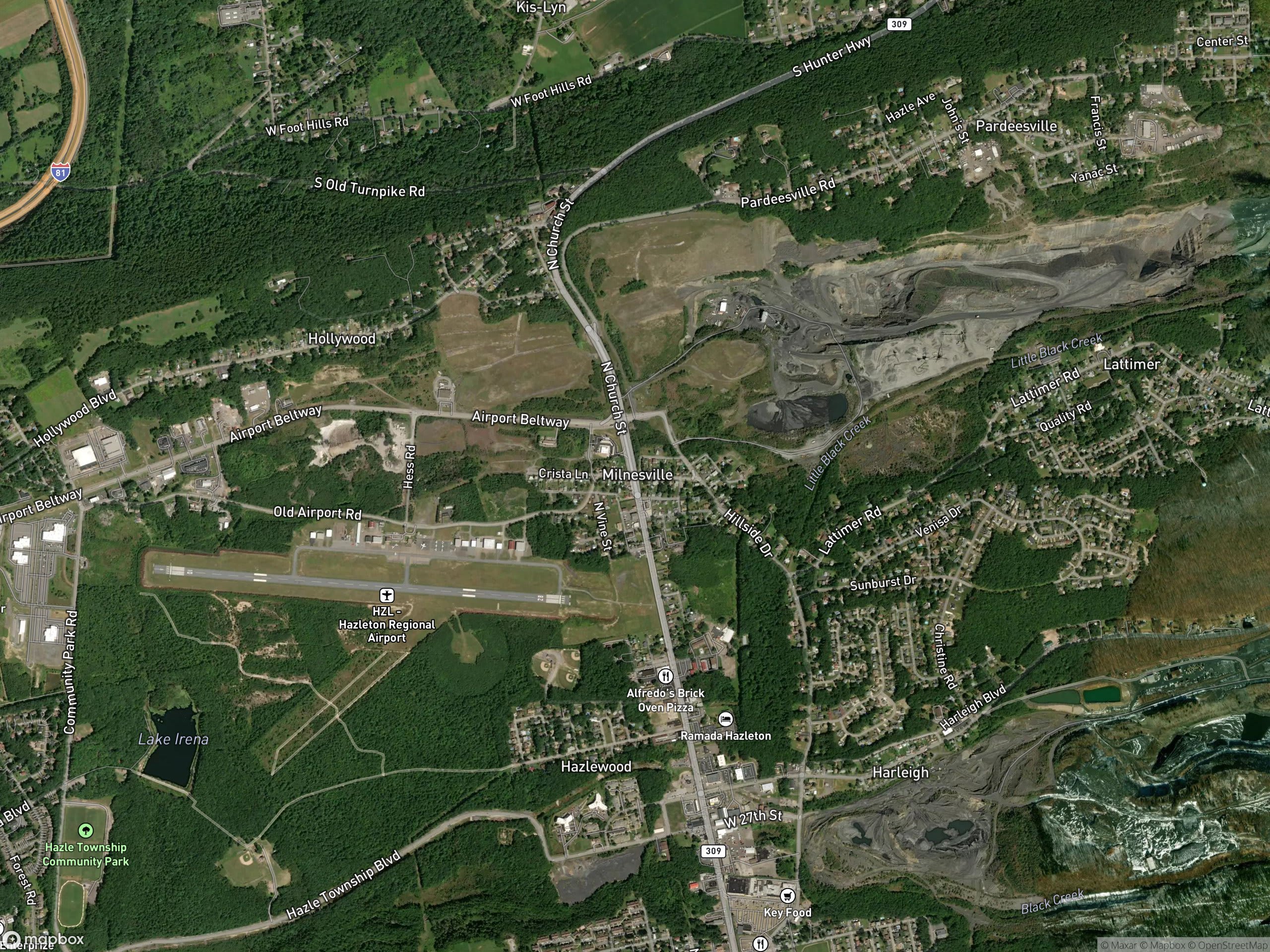 Map of Milnesville