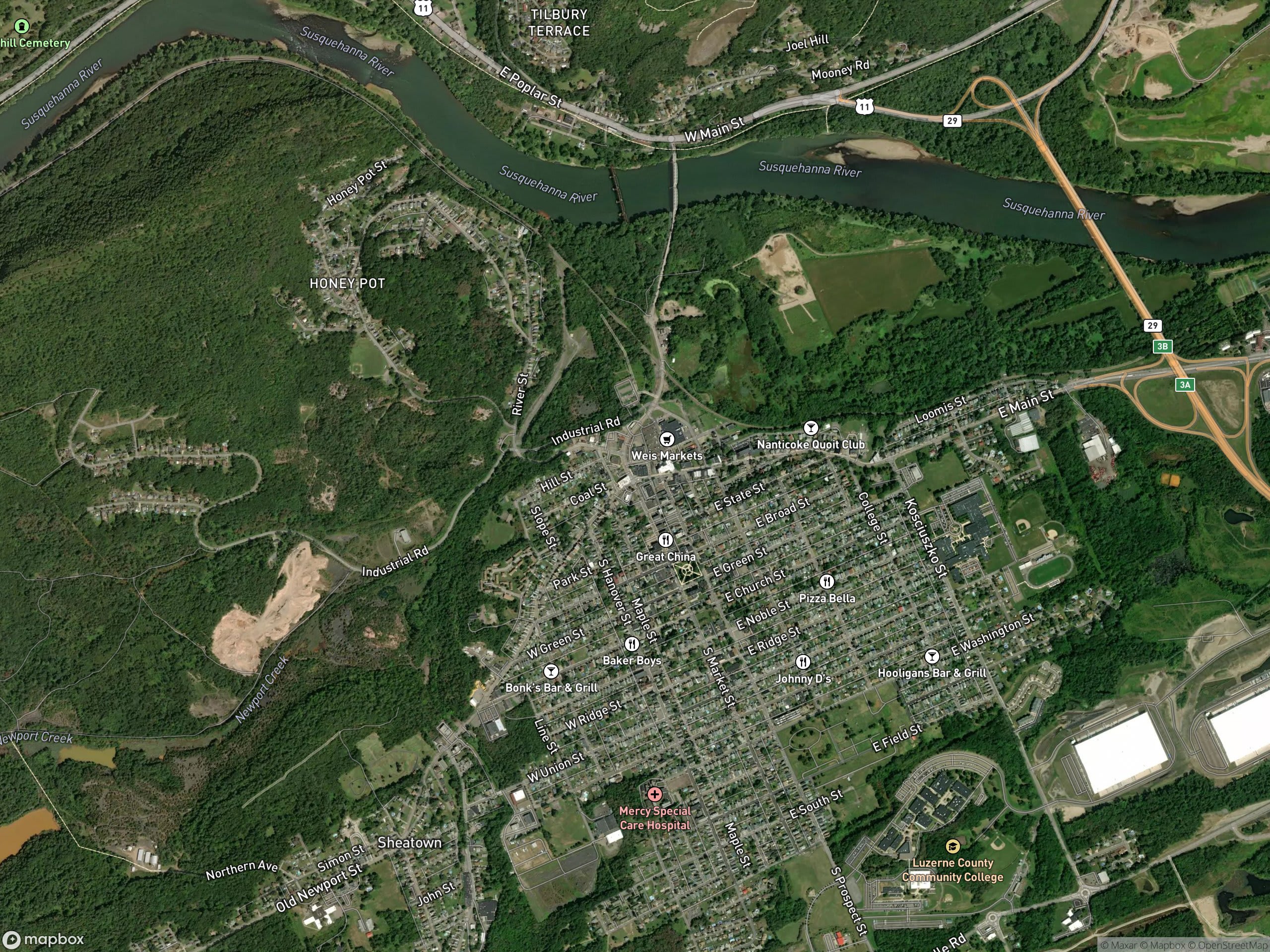 Map of Nanticoke
