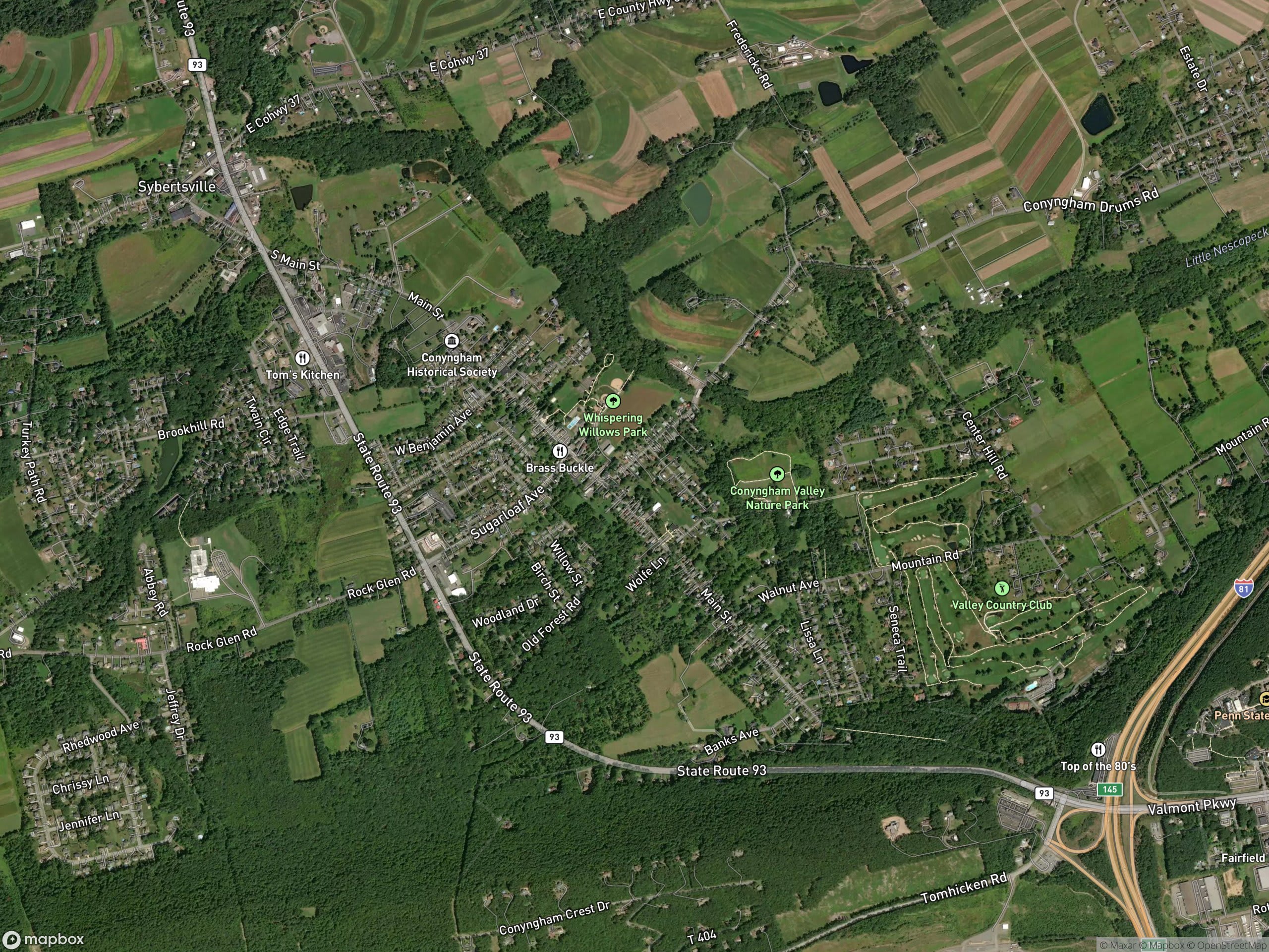 Map of Conyngham
