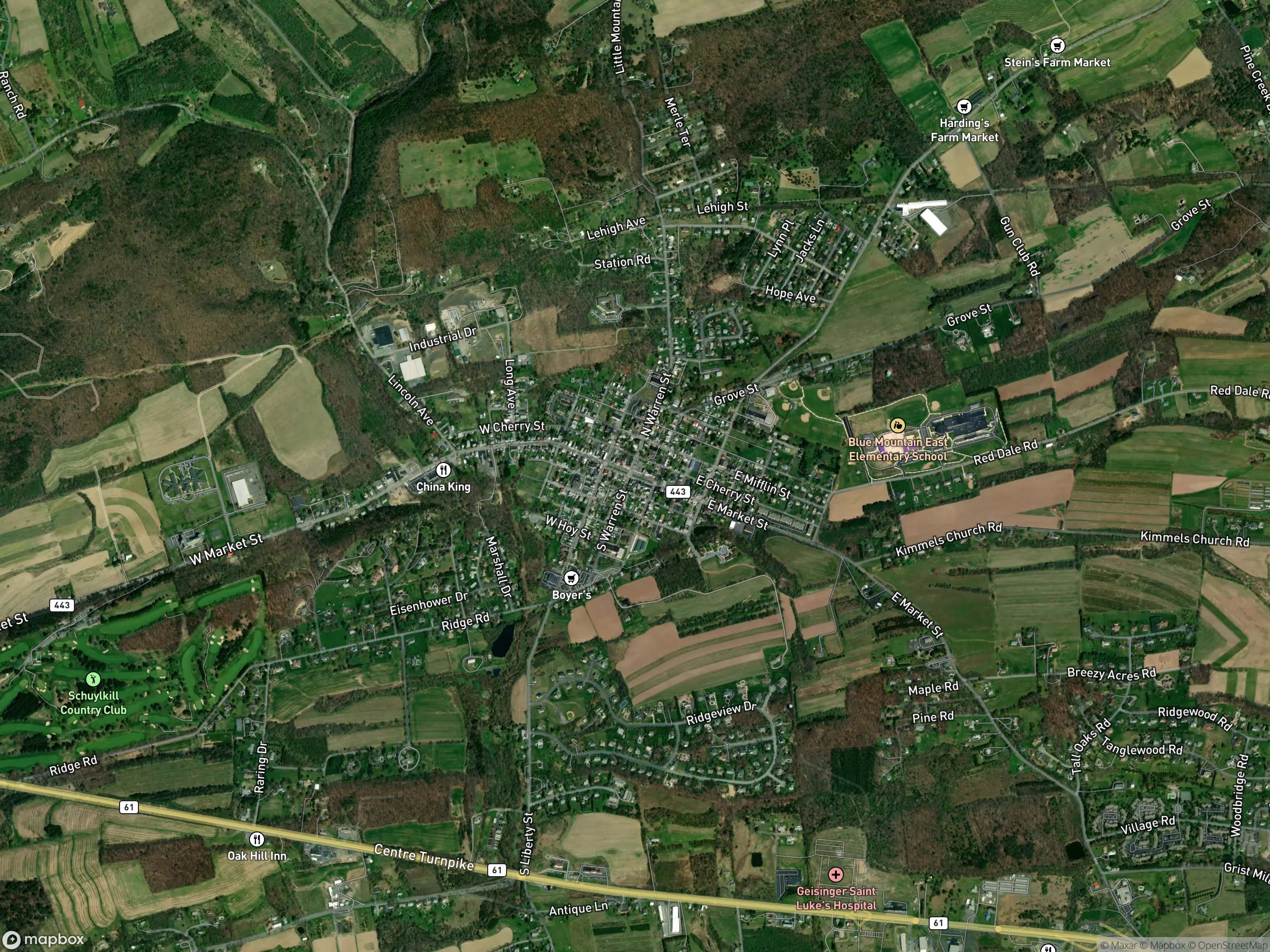 Map of Orwigsburg