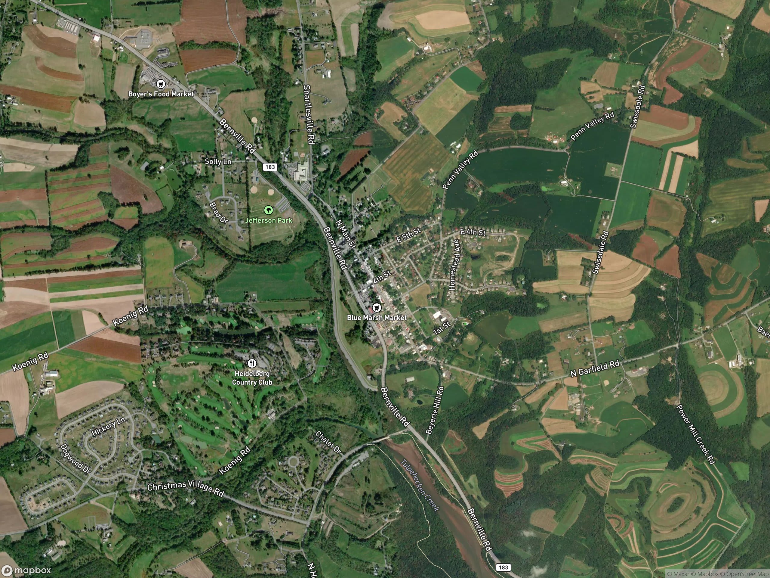 Map of Bernville
