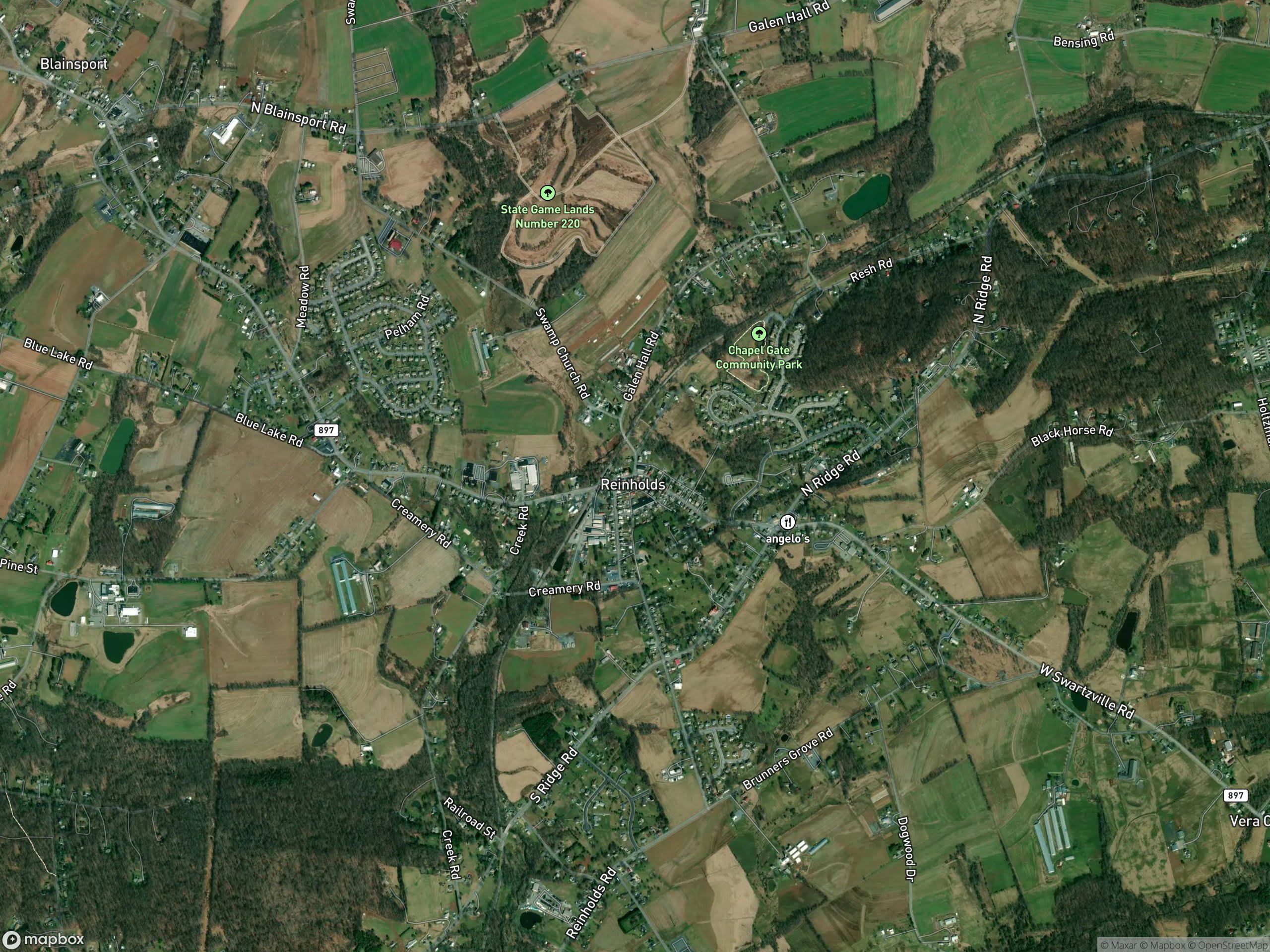 Map of Reinholds