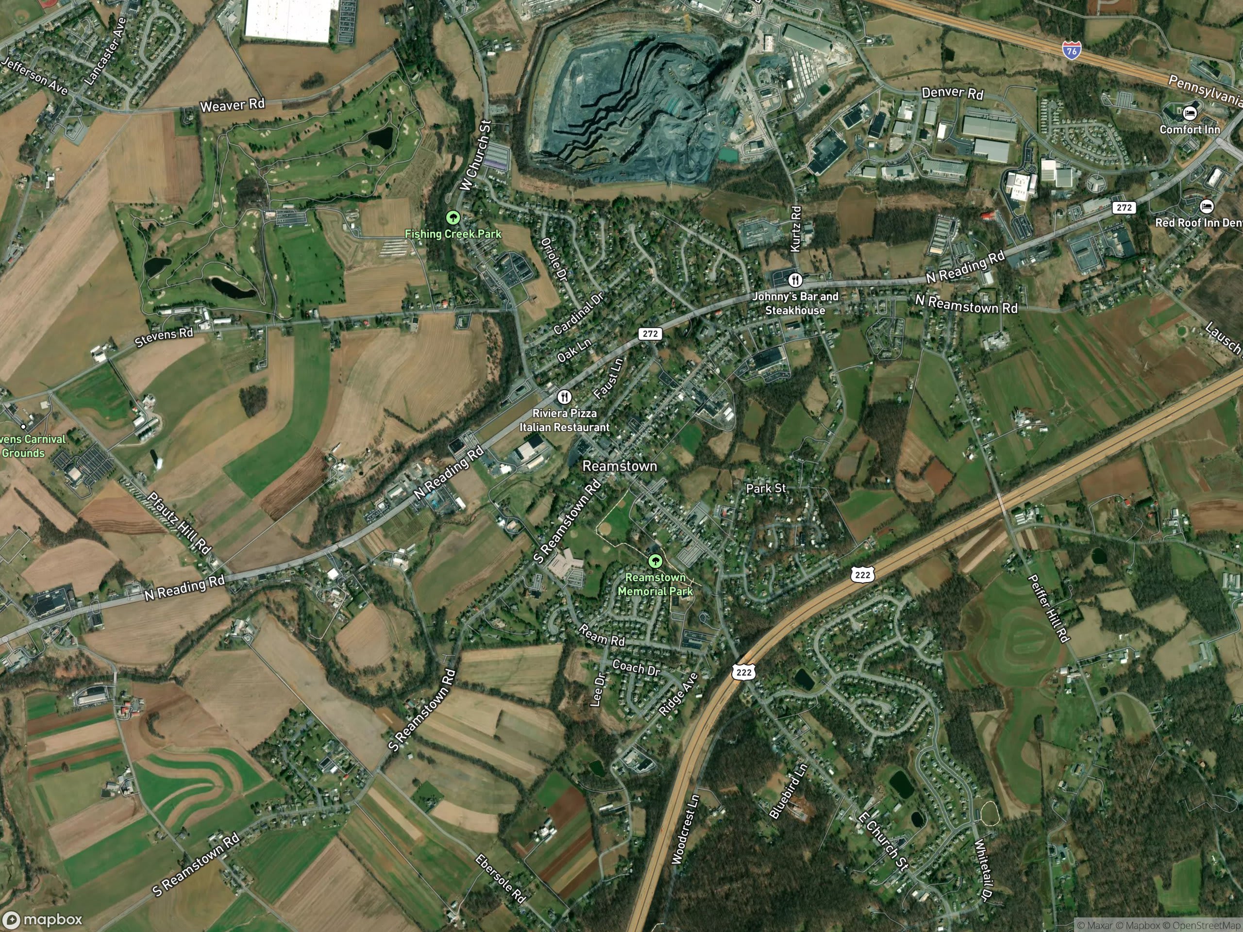Map of Reamstown