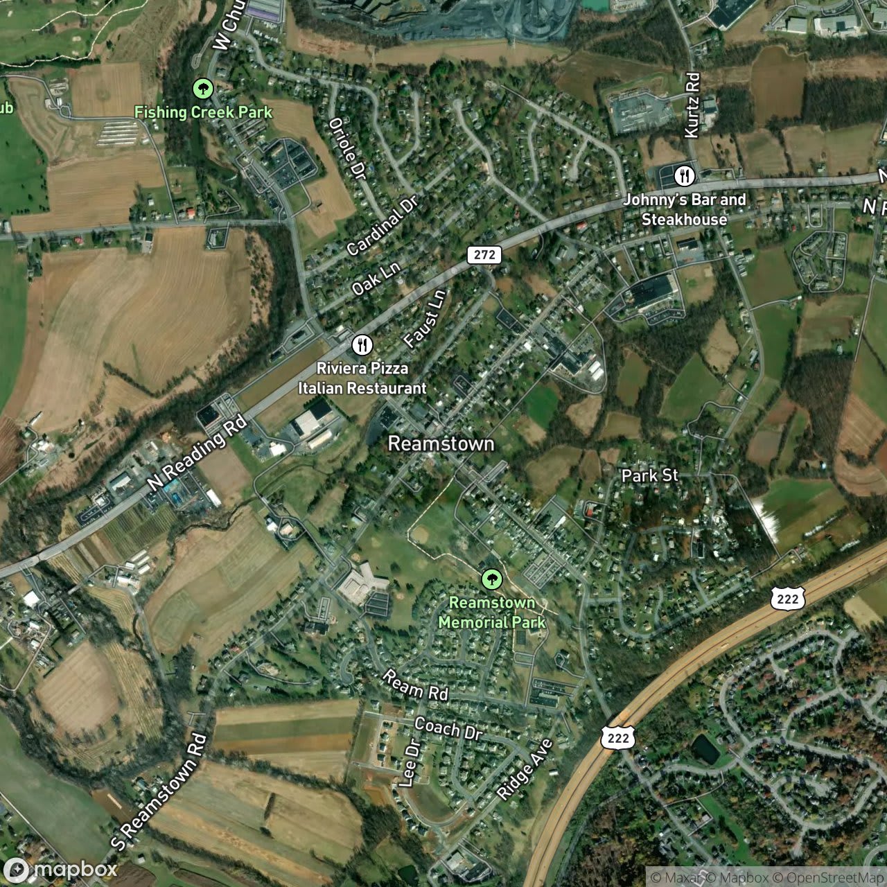 Map of Reamstown