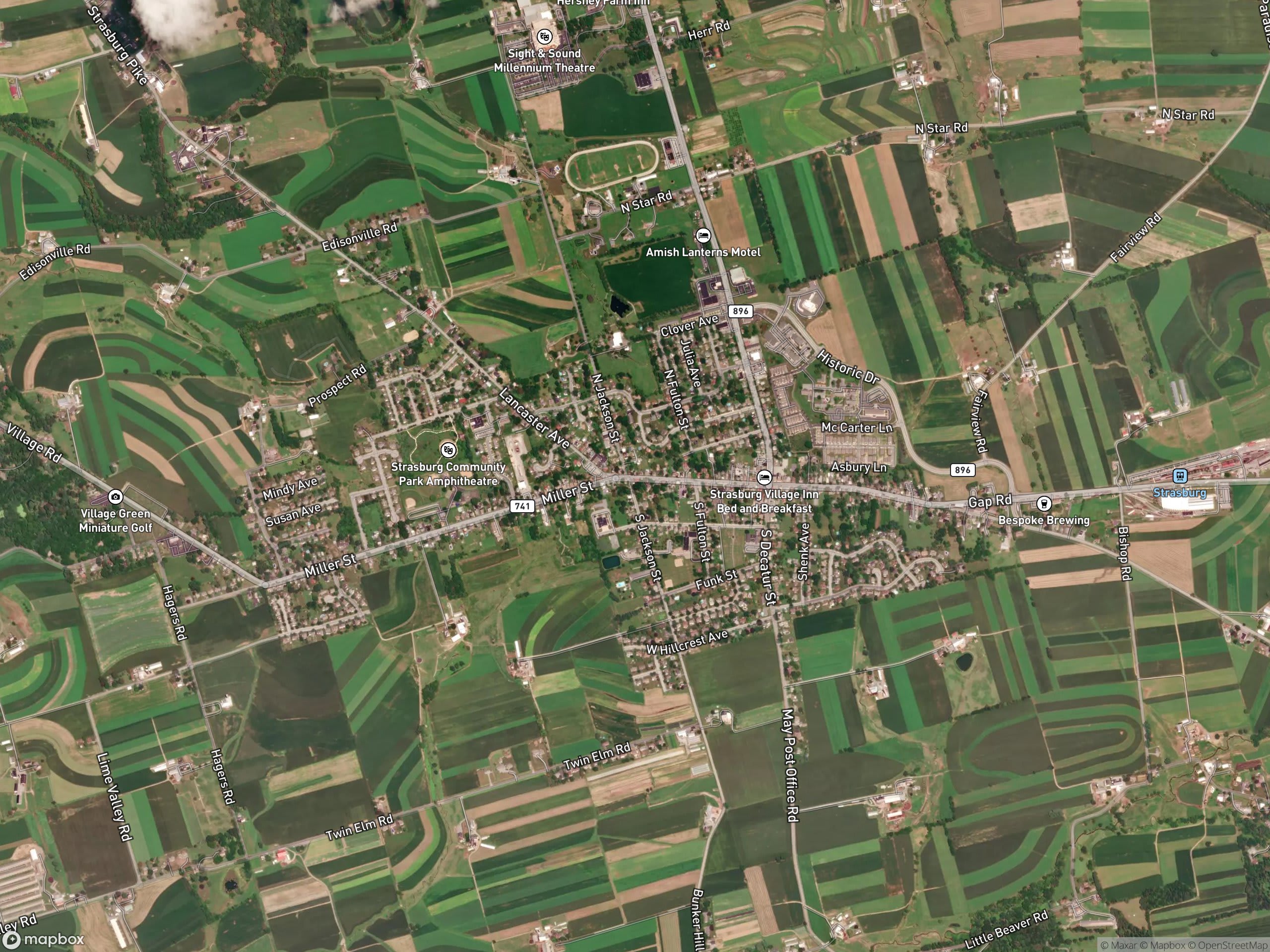 Map of Strasburg