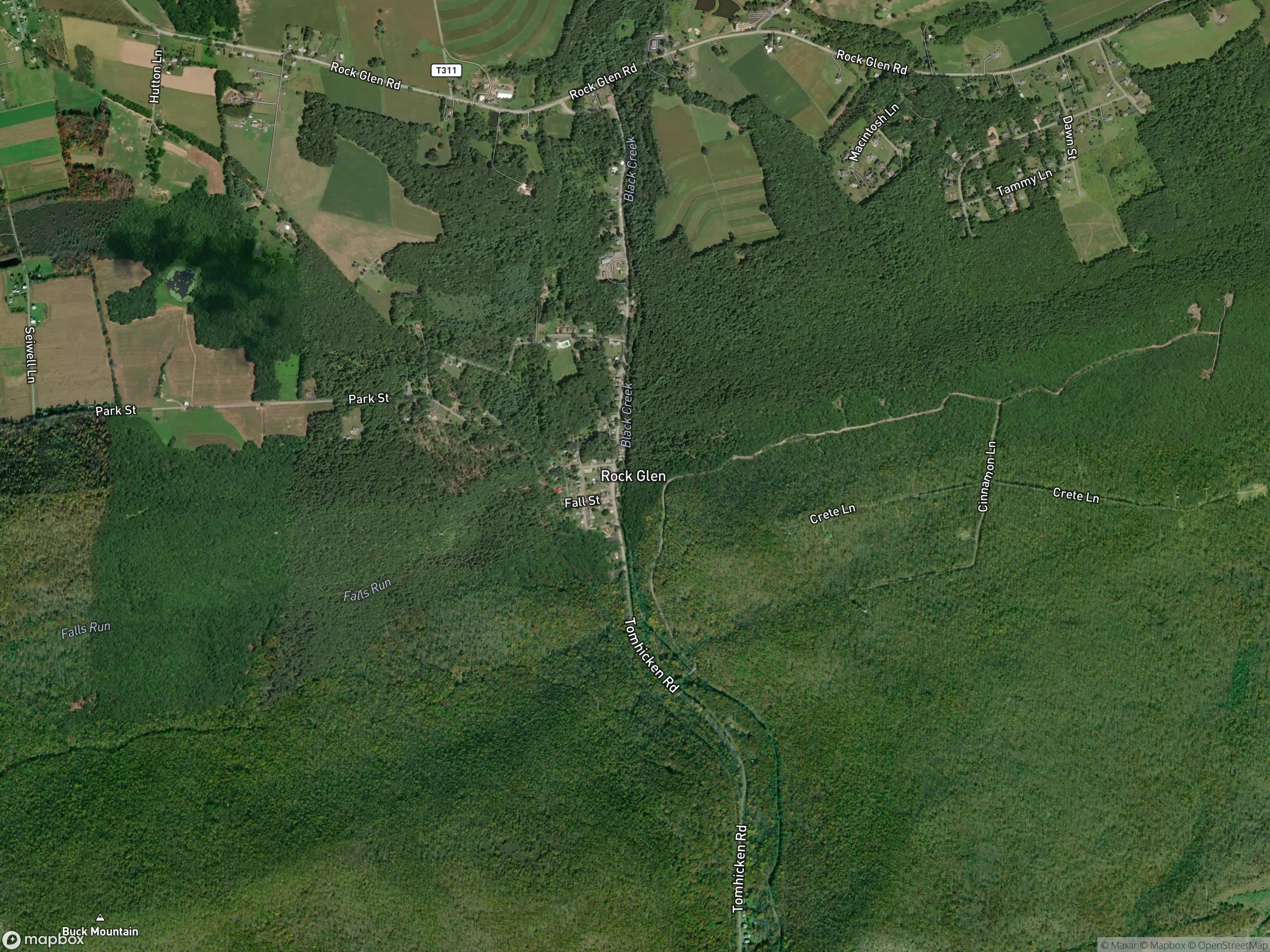 Map of Rock Glen