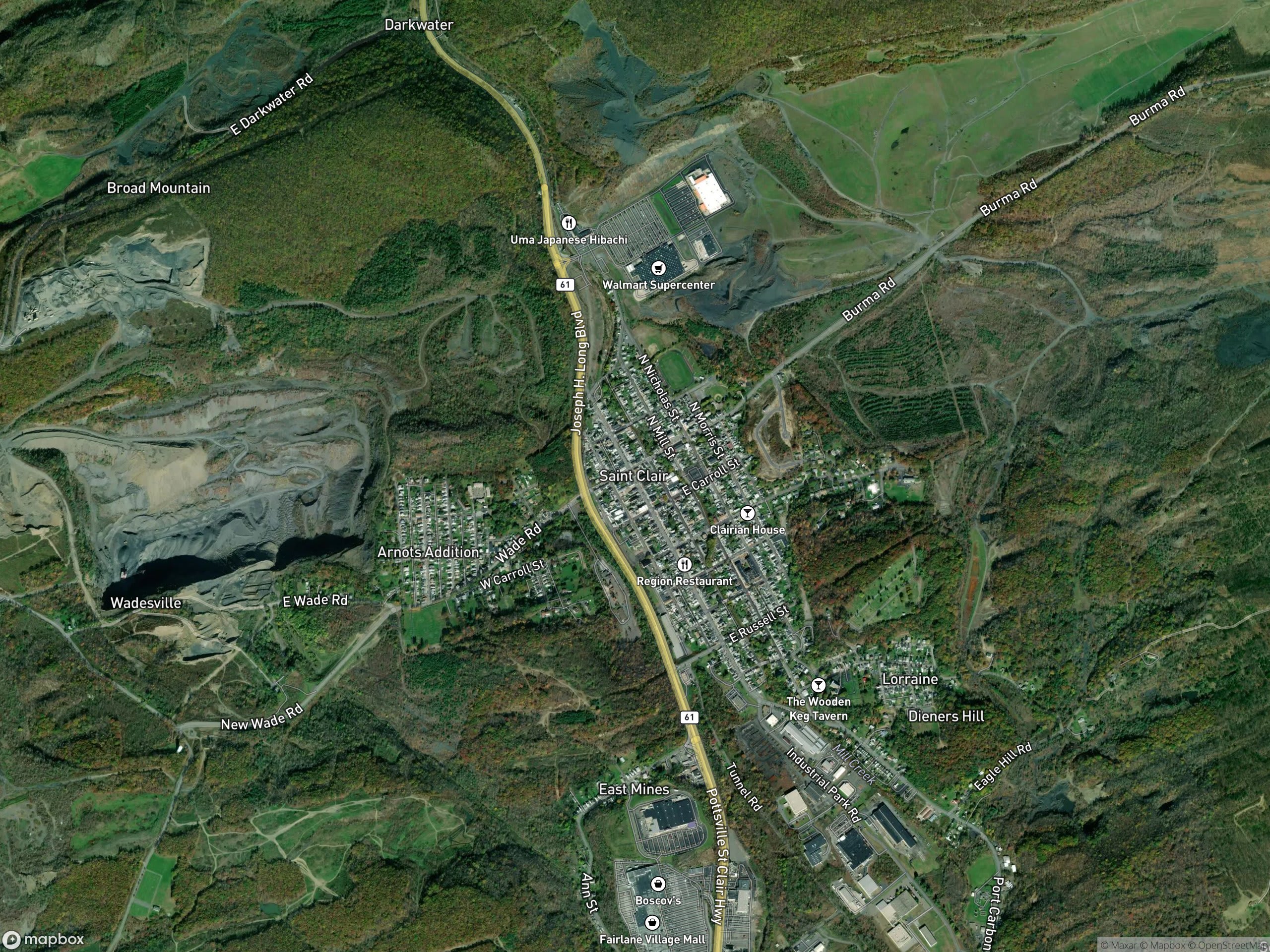 Map of Saint Clair