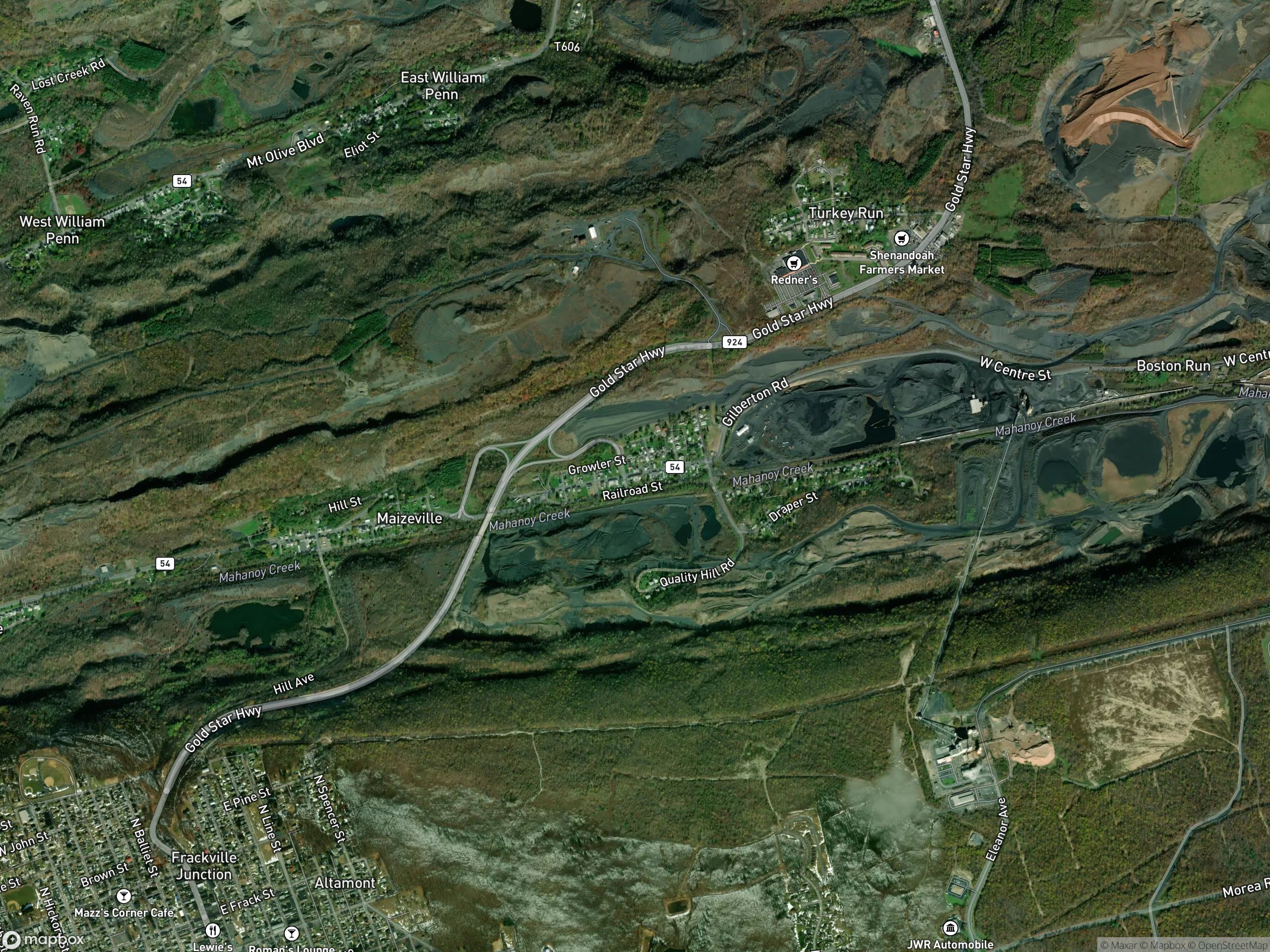 Map of Gilberton