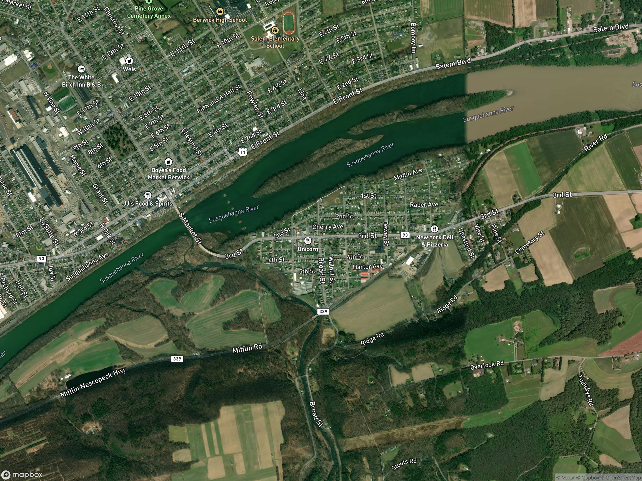 Map of Nescopeck