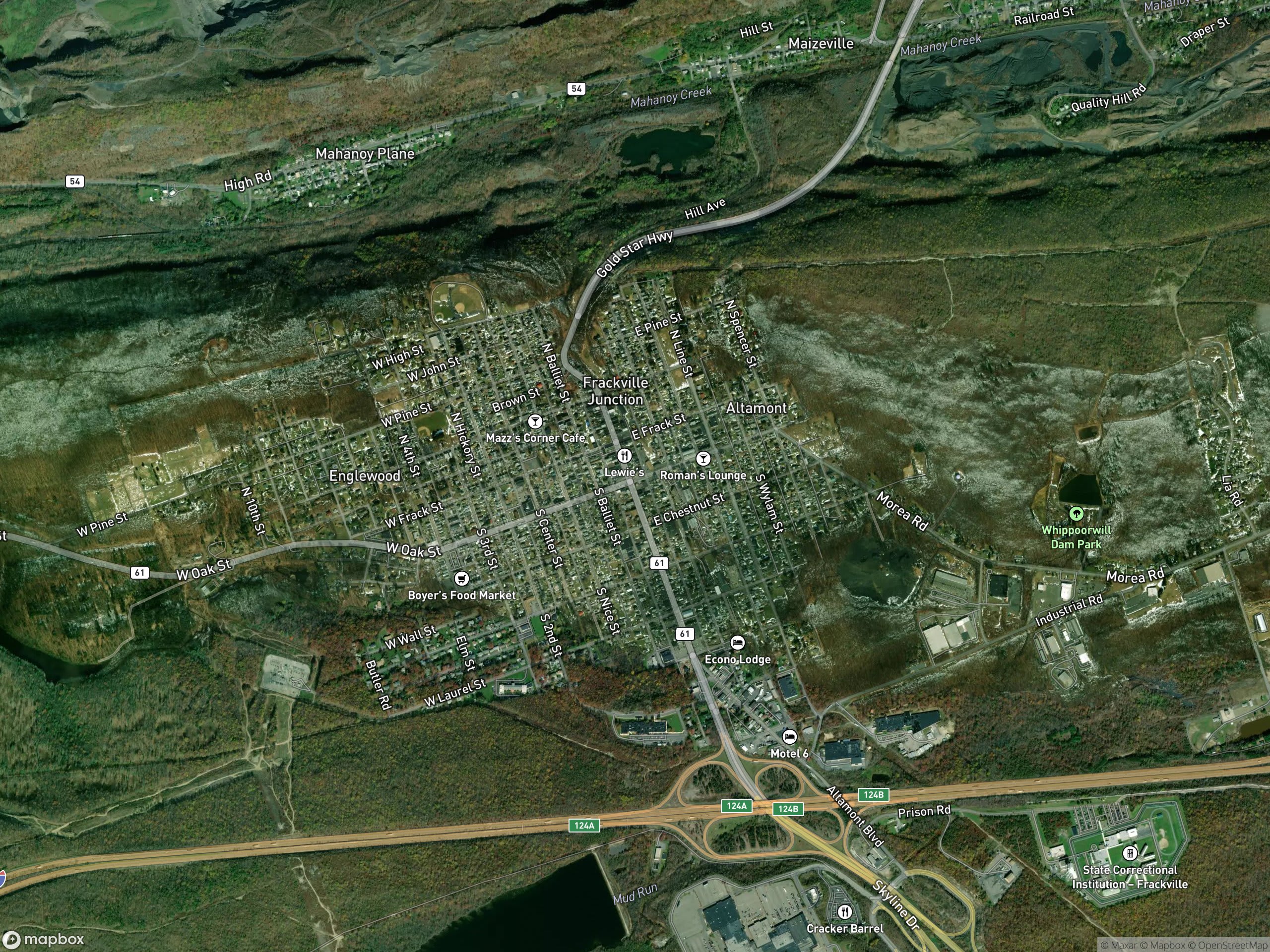 Map of Frackville
