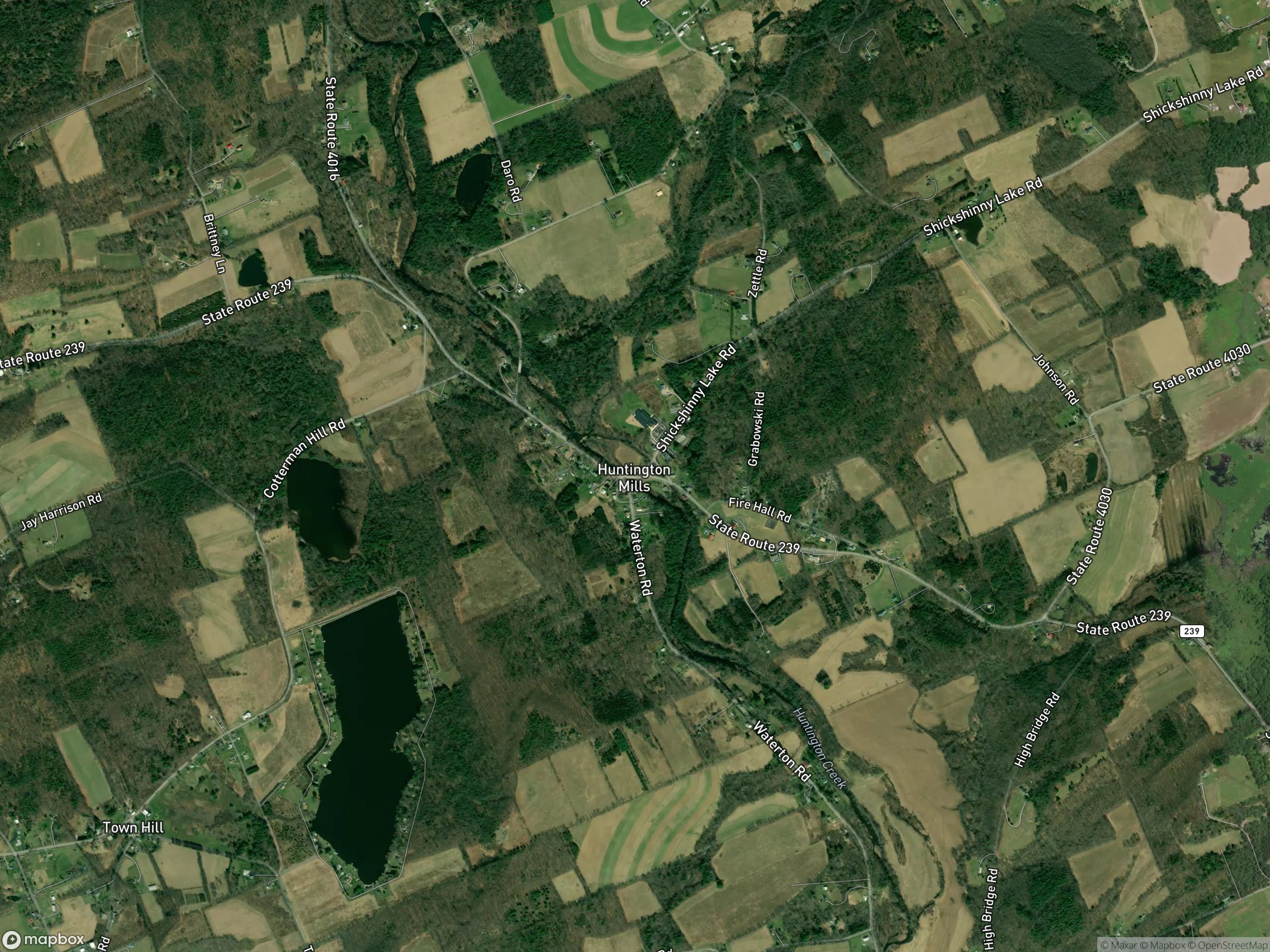 Map of Huntington Mills