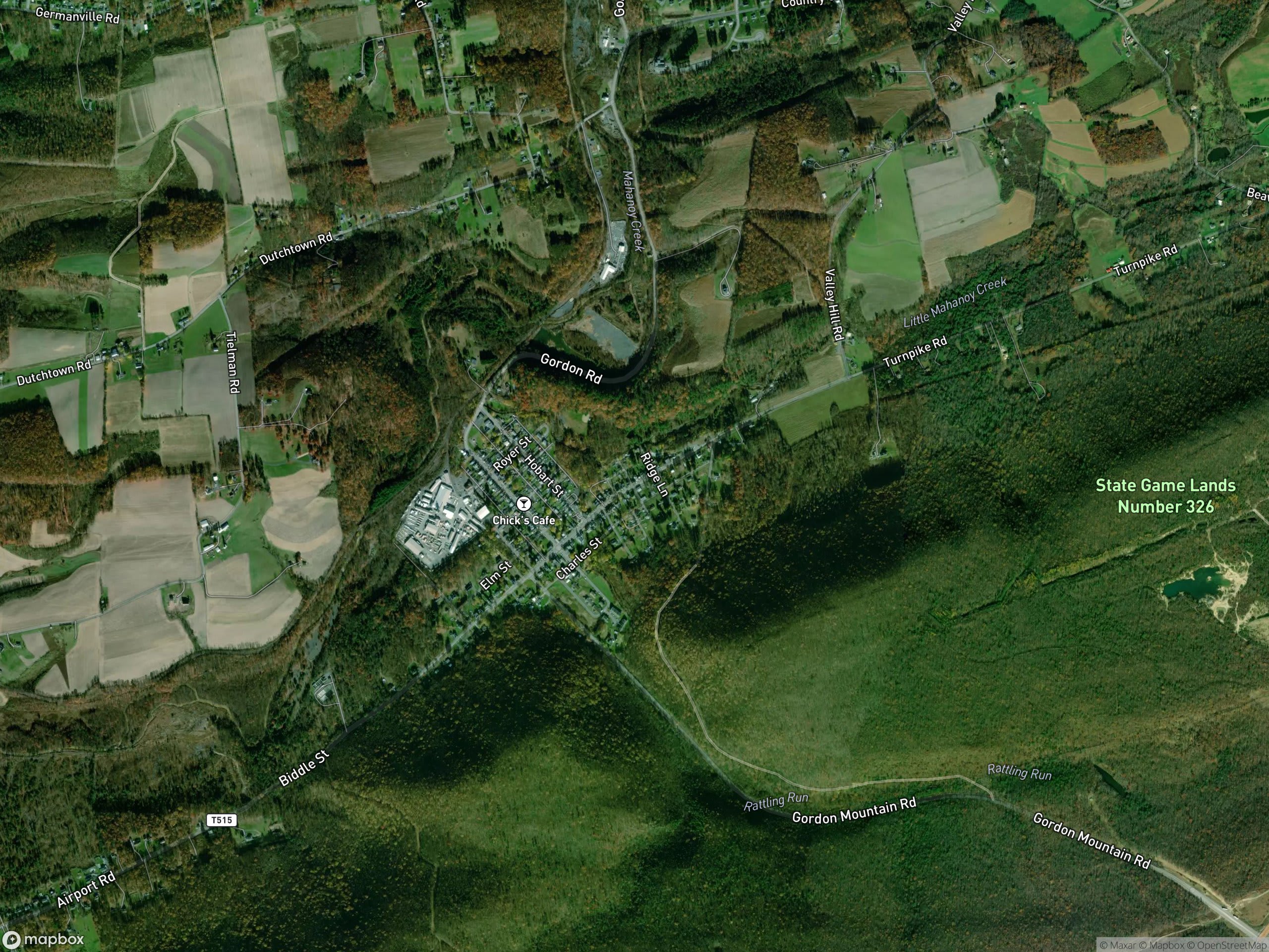 Map of Gordon