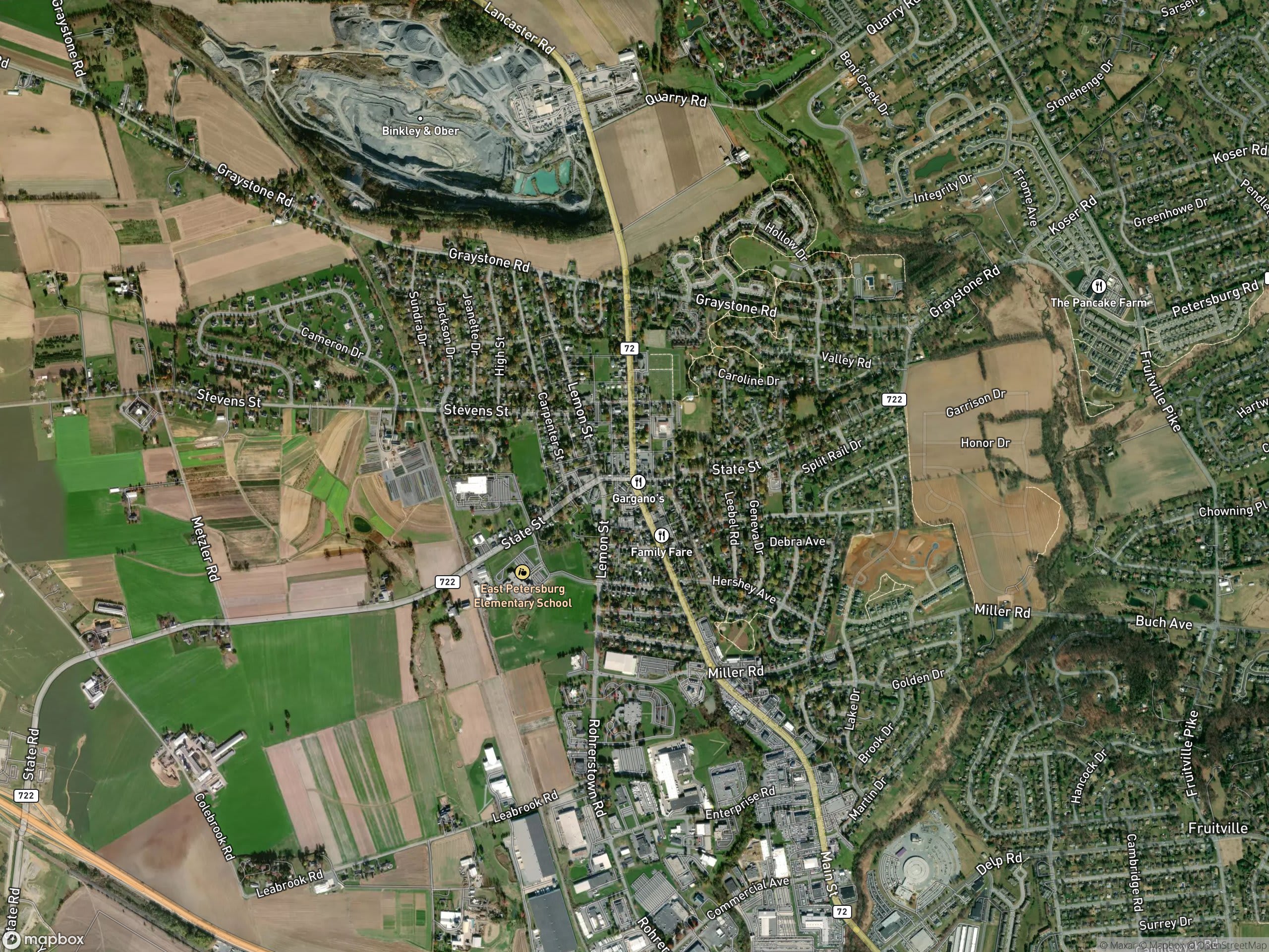 Map of East Petersburg