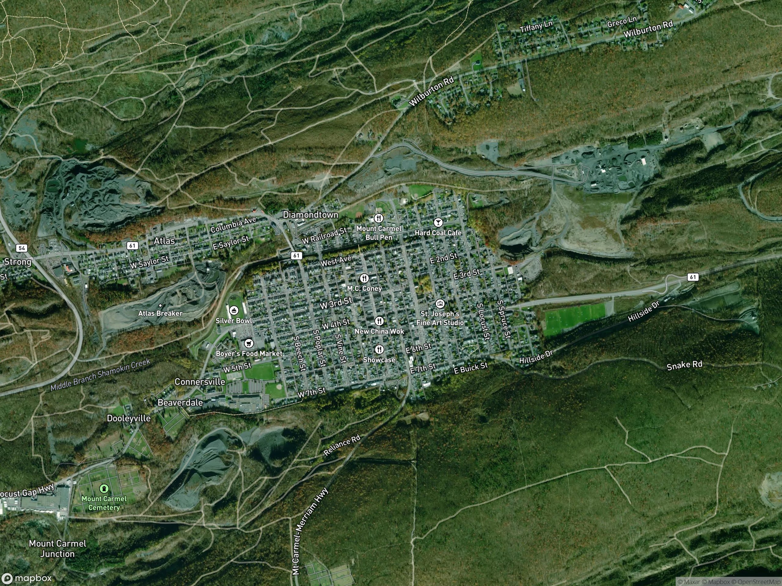 Map of Mount Carmel