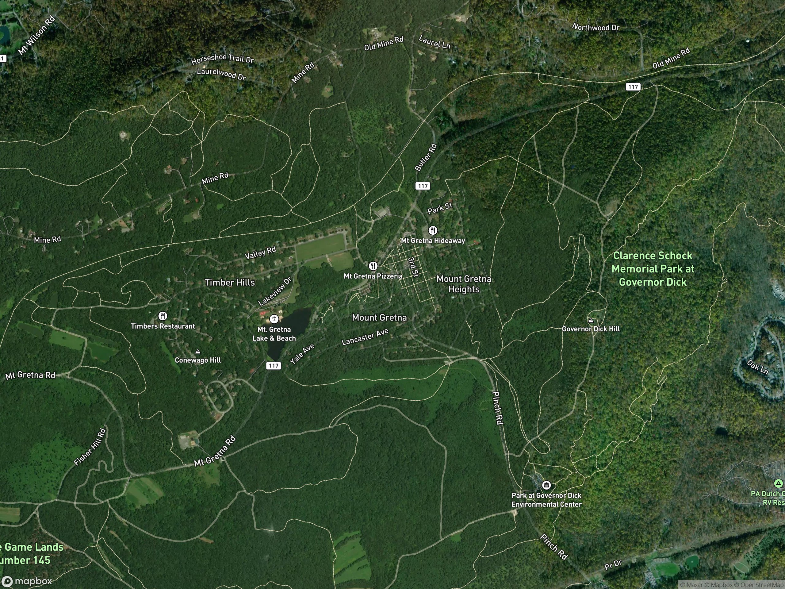 Map of Mount Gretna