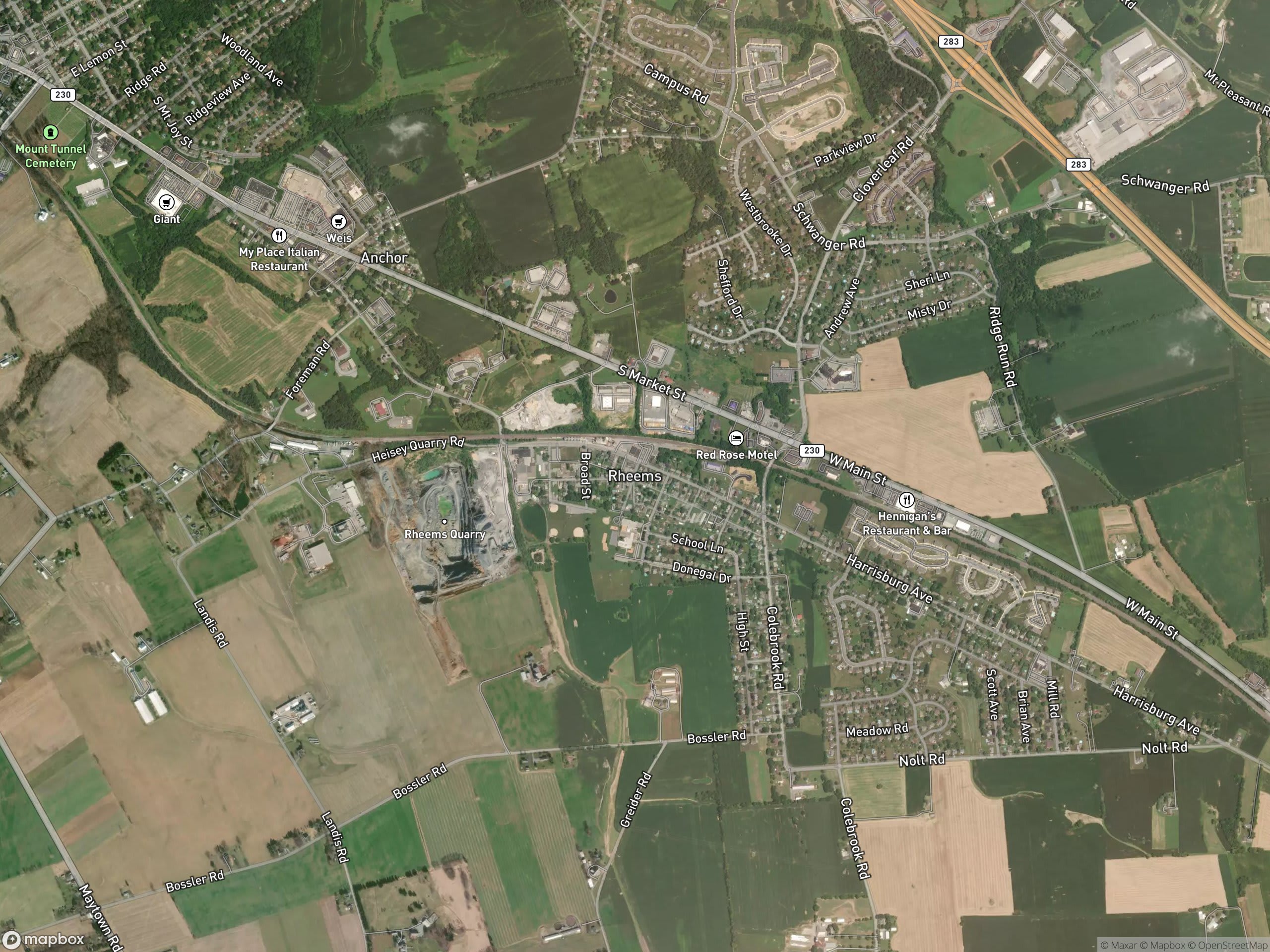 Map of Rheems