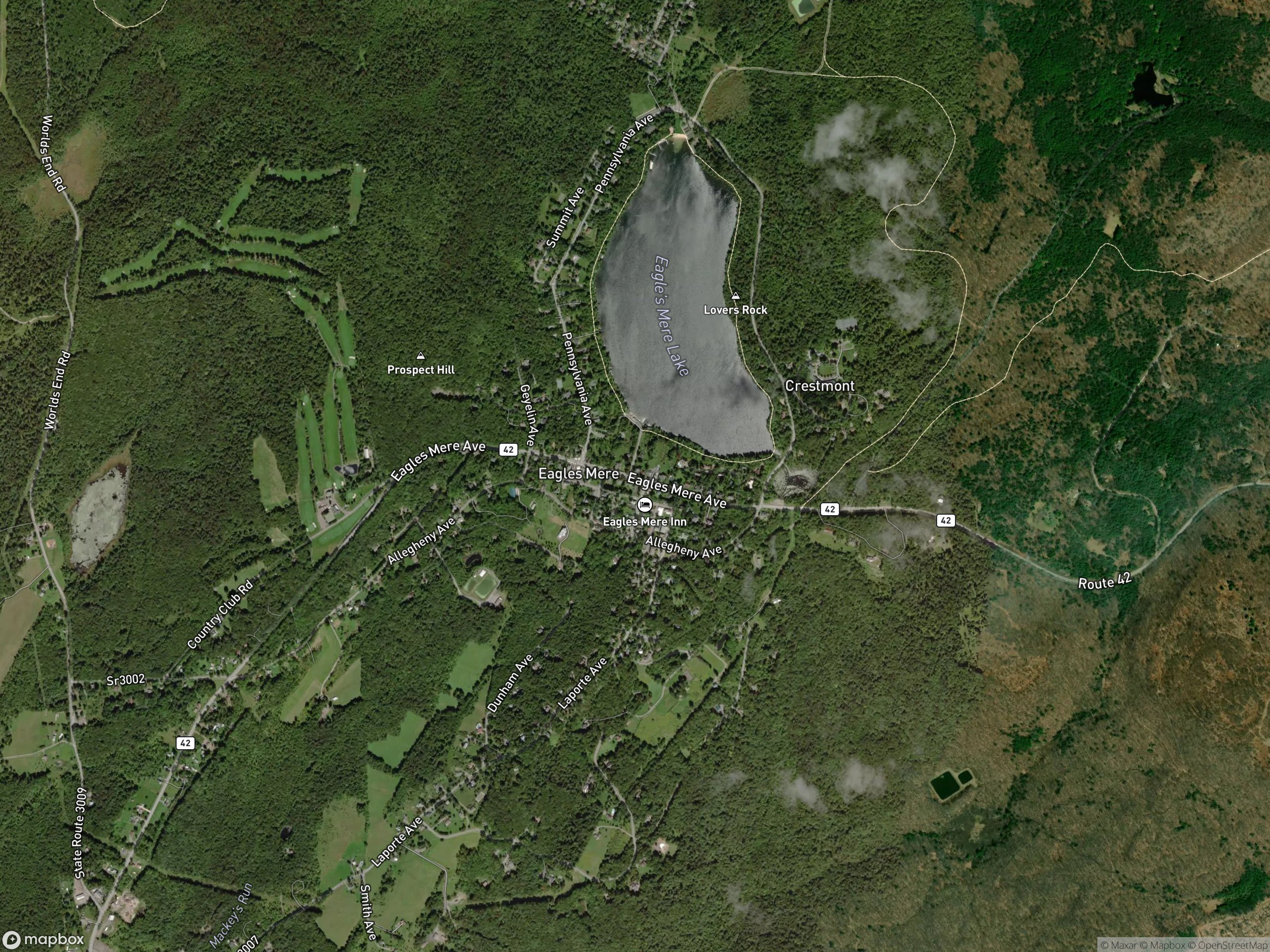 Map of Eagles Mere
