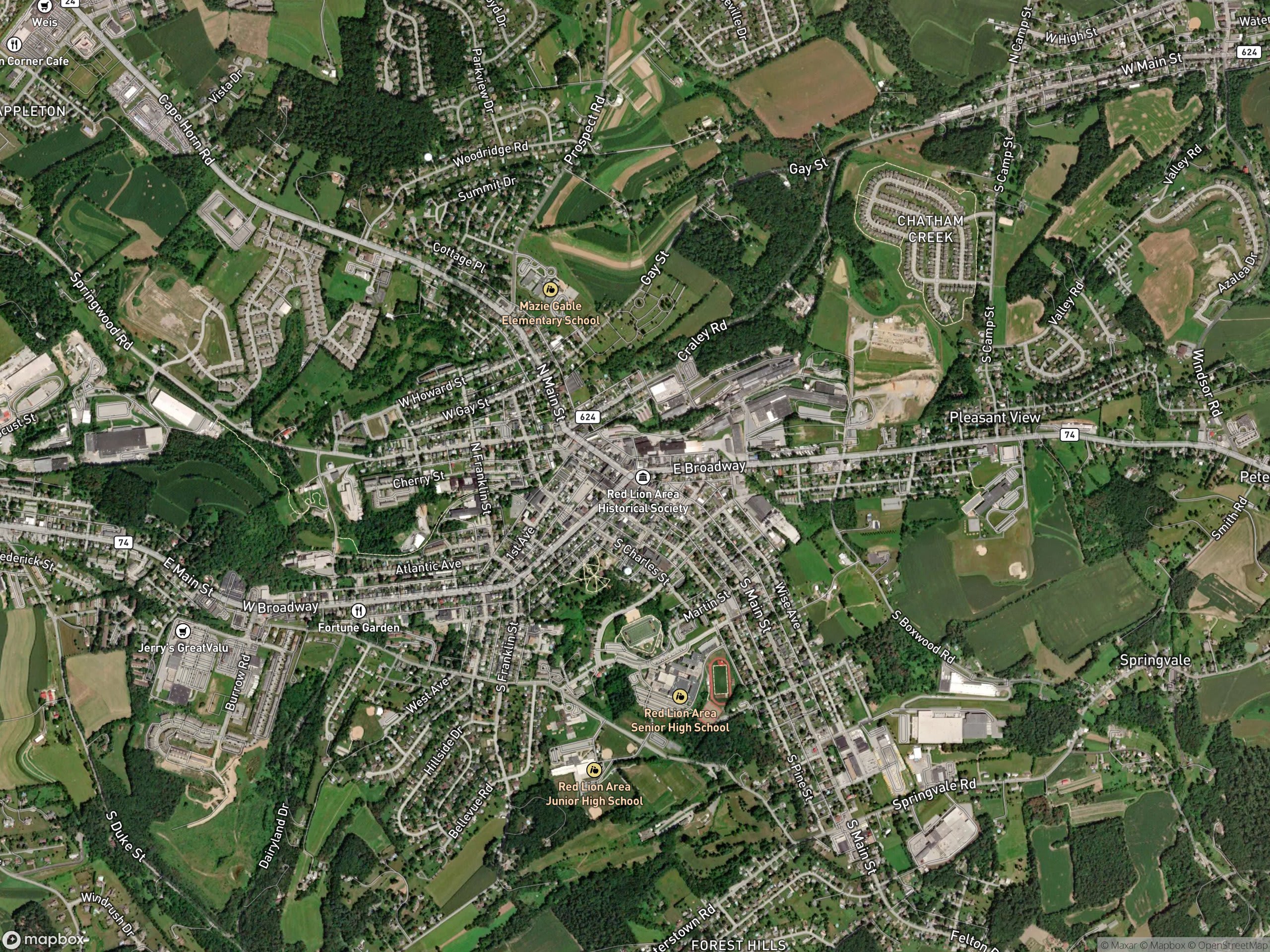 Map of Red Lion