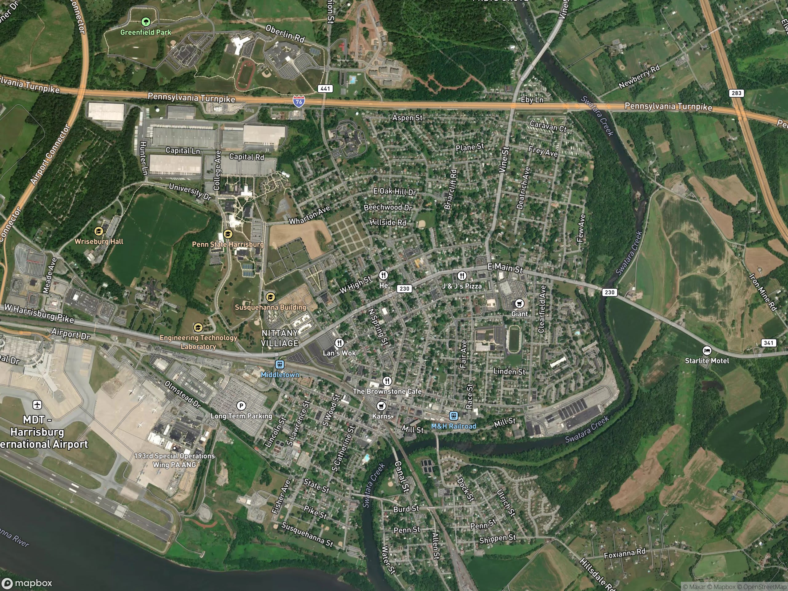 Map of Middletown