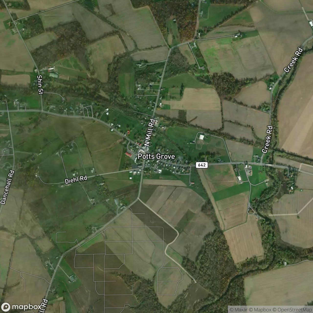 Map of Potts Grove