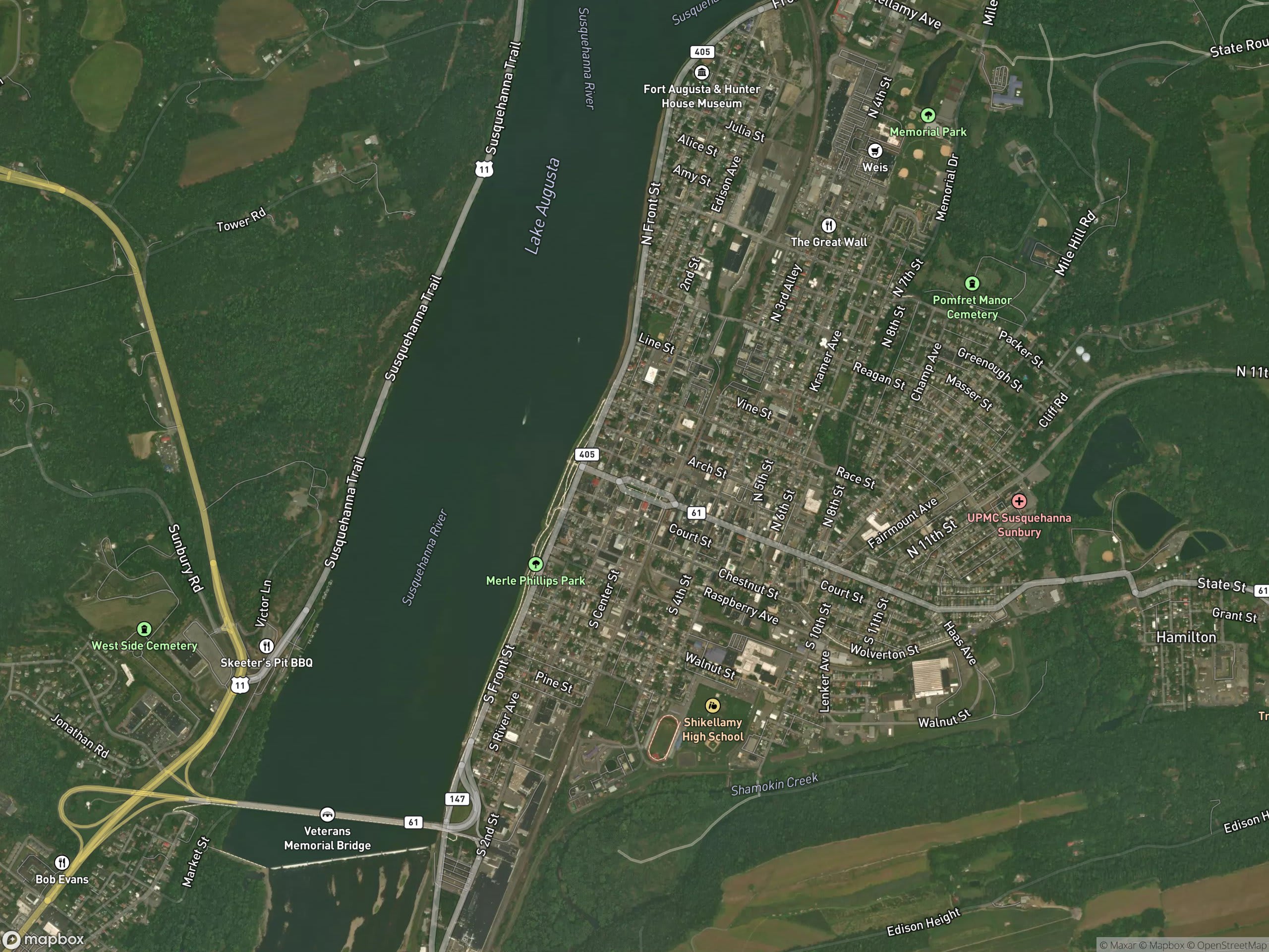 Map of Sunbury