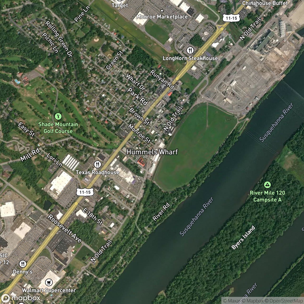 Map of Hummels Wharf