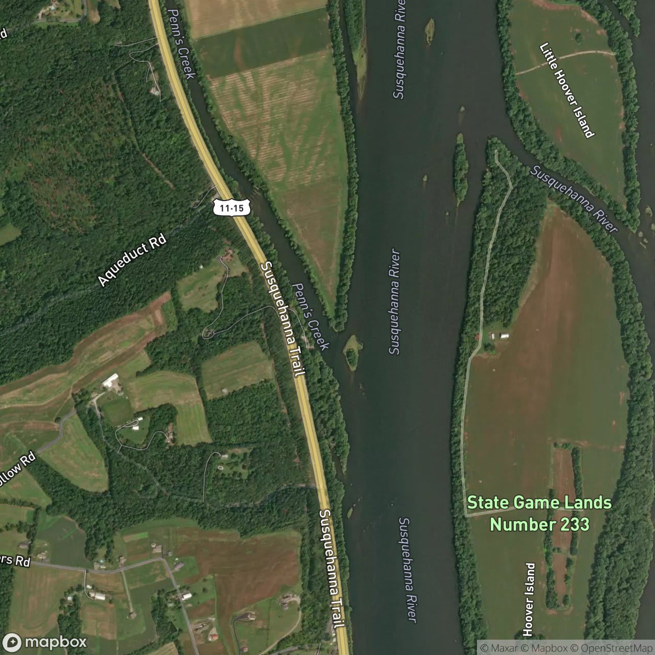 Map of Penns Creek